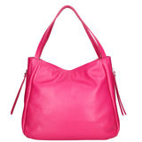 Borsa a spalla da donna Misto pelle e tessuto 07155-D02 FUXIA Roberta Rossi