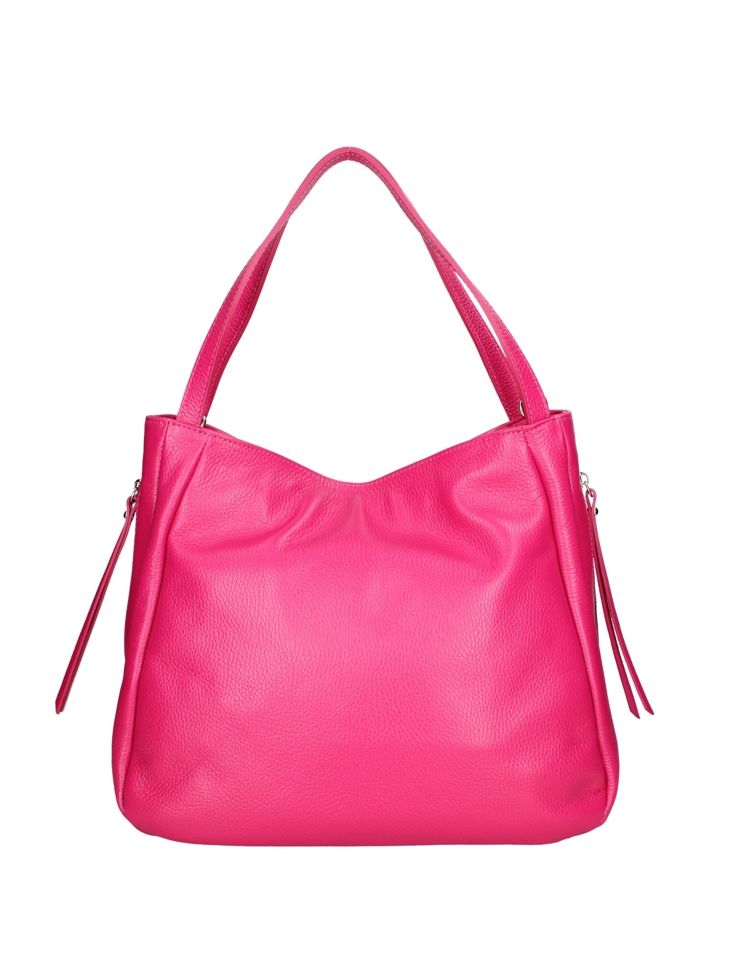 Borsa a spalla da donna Misto pelle e tessuto 07155-D02 FUXIA Roberta Rossi