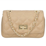 Carolina Borsa a spalla da donna Vera pelle 1073-S40 TAUPE Gave Lux
