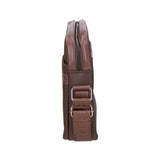 Borsa a tracolla uomo Pelle PU e Tessuto PCL3061-COFFEE Northampton Polo Club