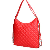 Borsa a spalla convertibile in zaino Vera pelle 07144-S58 ROSSO FUOCO Roberta Rossi
