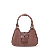 Borsa a mano da donna 100% PVC FLAT-CIRCLE-CHOCOLATE - BRUSH CDF Marc Ellis