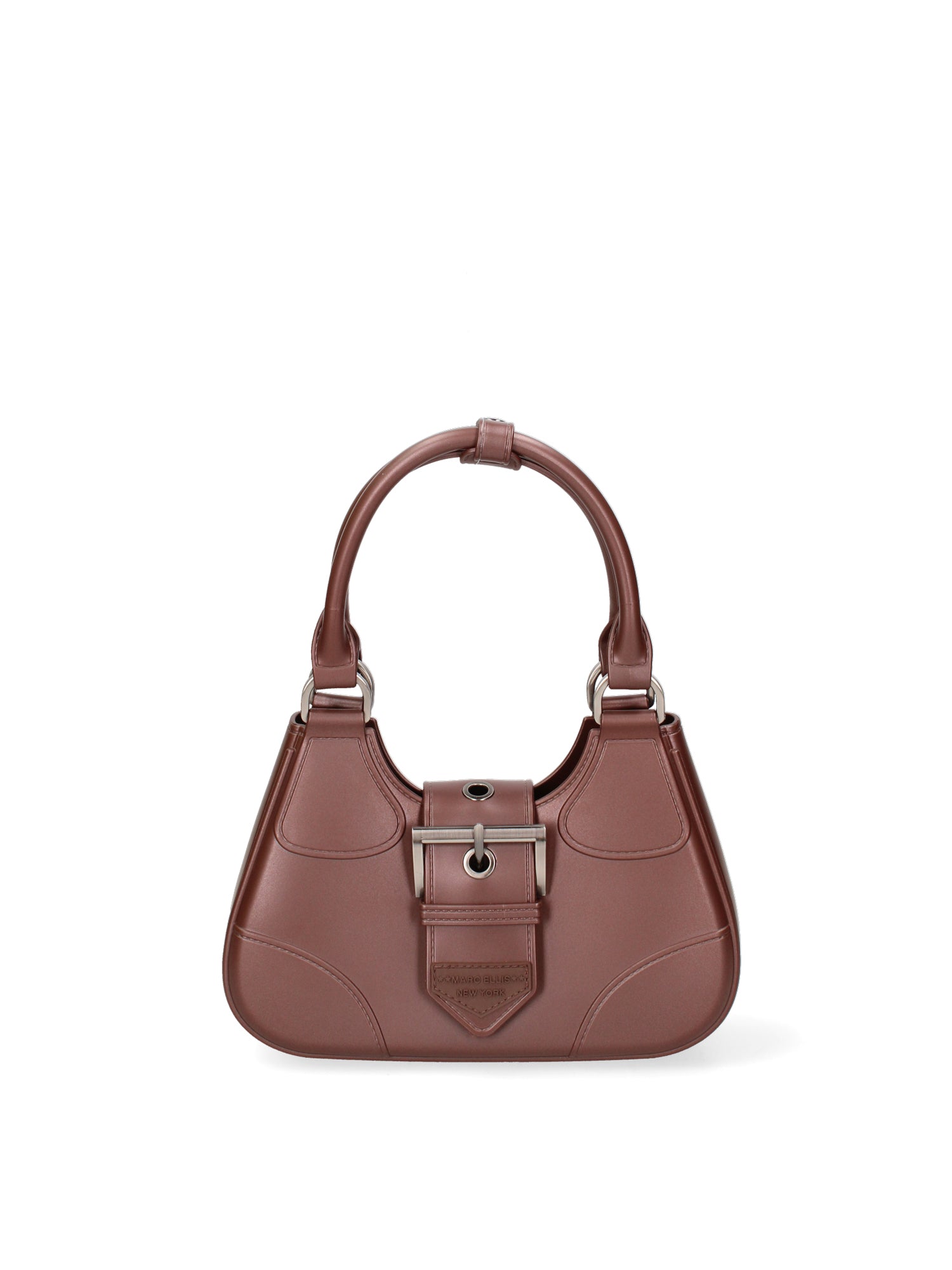 Borsa a mano da donna 100% PVC FLAT-CIRCLE-CHOCOLATE - BRUSH CDF Marc Ellis