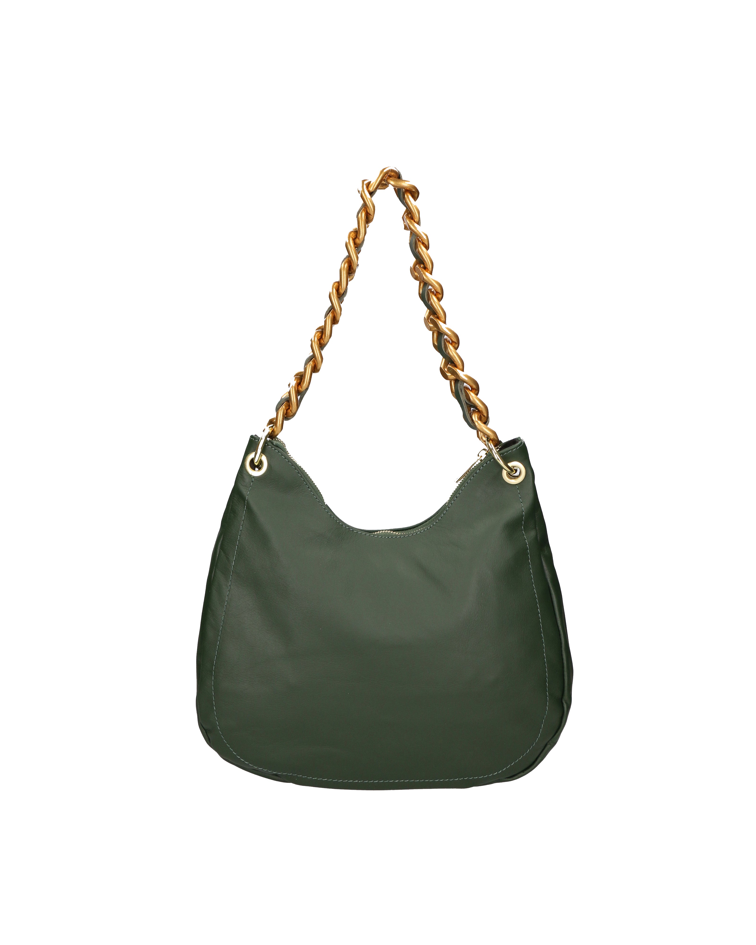 Artemisia Borsa a spalla da donna Vera pelle 05462-S14 VERDE SCURO+L020 FERRO Gave Lux