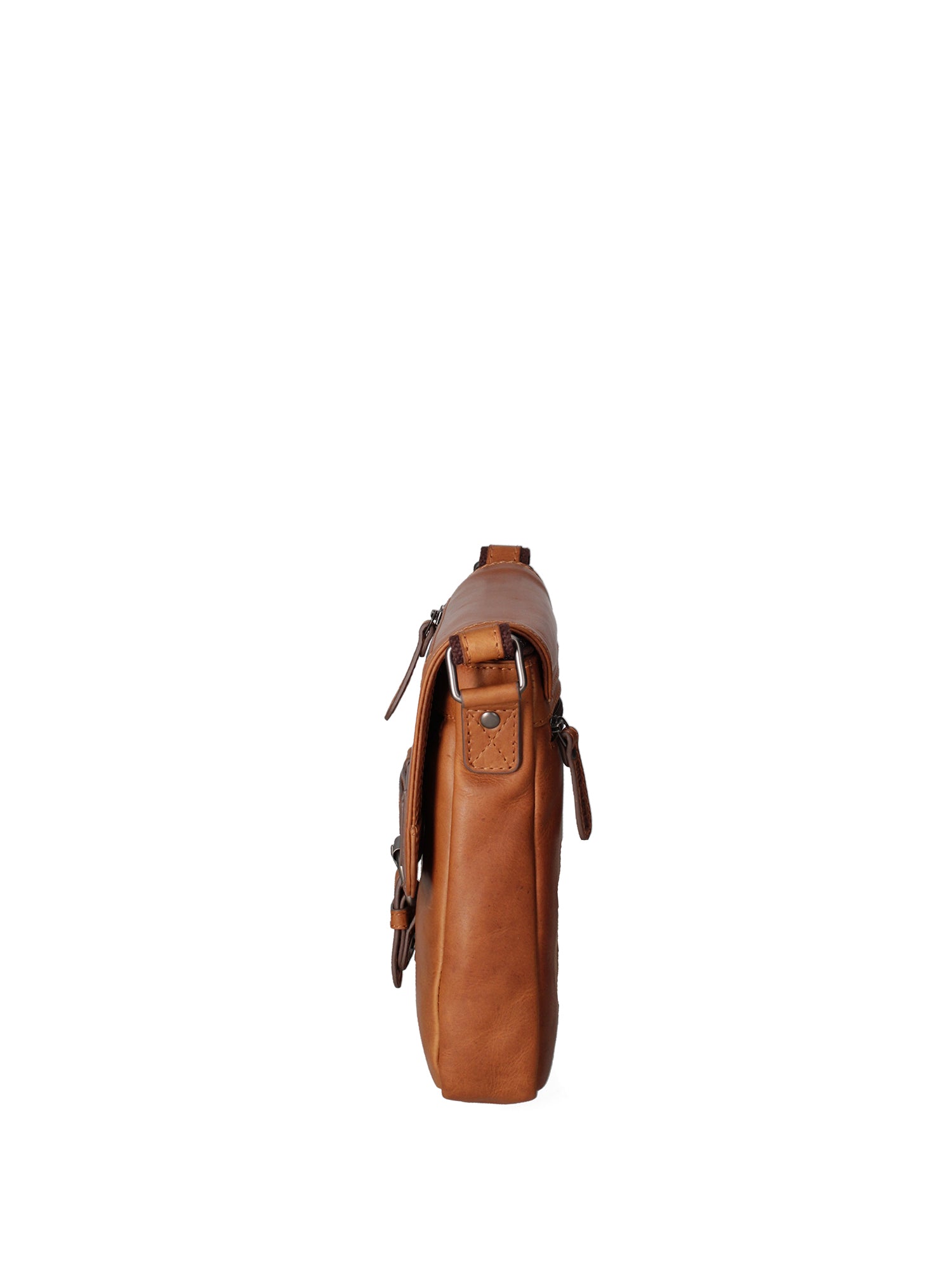 Borsa a tracolla da uomo Vera pelle HILB-6163-CUOIO Hill Burry