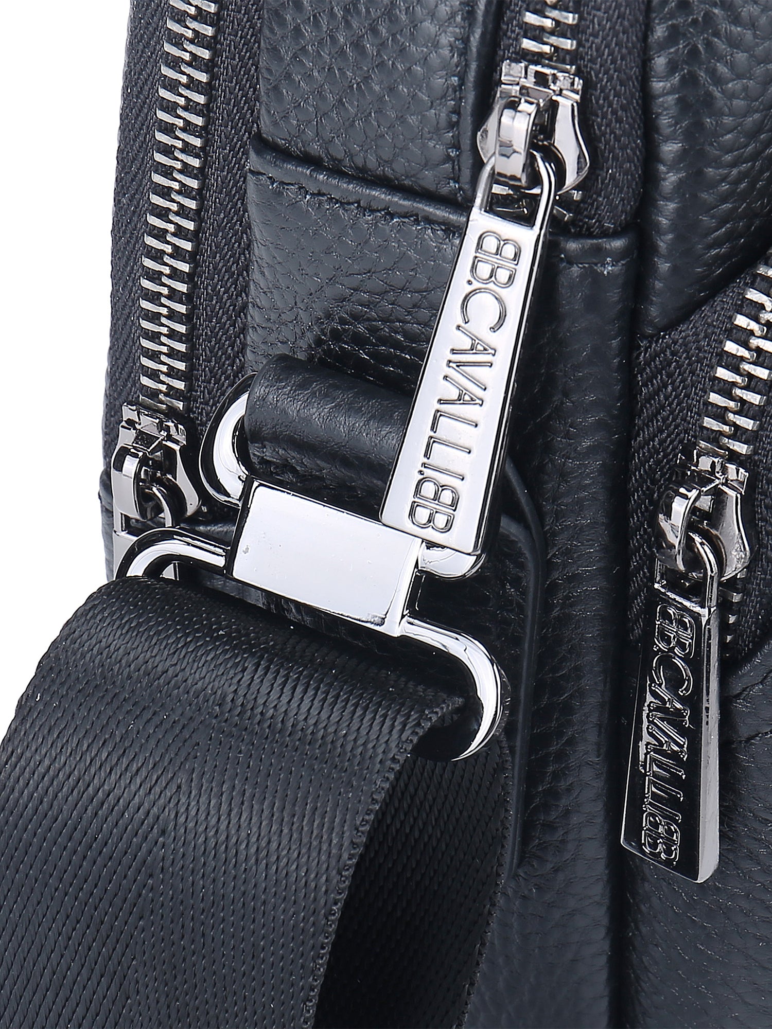 Borsa a tracolla da uomo in vera pelle Casual BC1484-BLACK B Cavalli