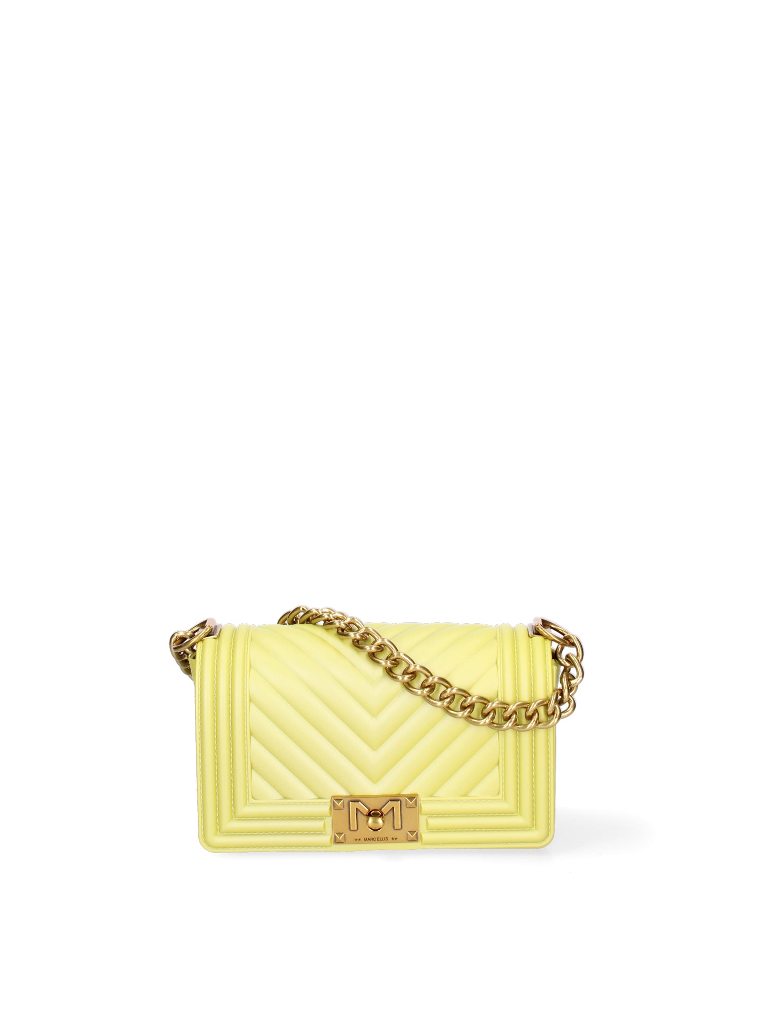 Borsa a mano da donna 100% Pvc FLAT-S 24-PYRATE GREEN - LIGHT OTTONE Marc Ellis