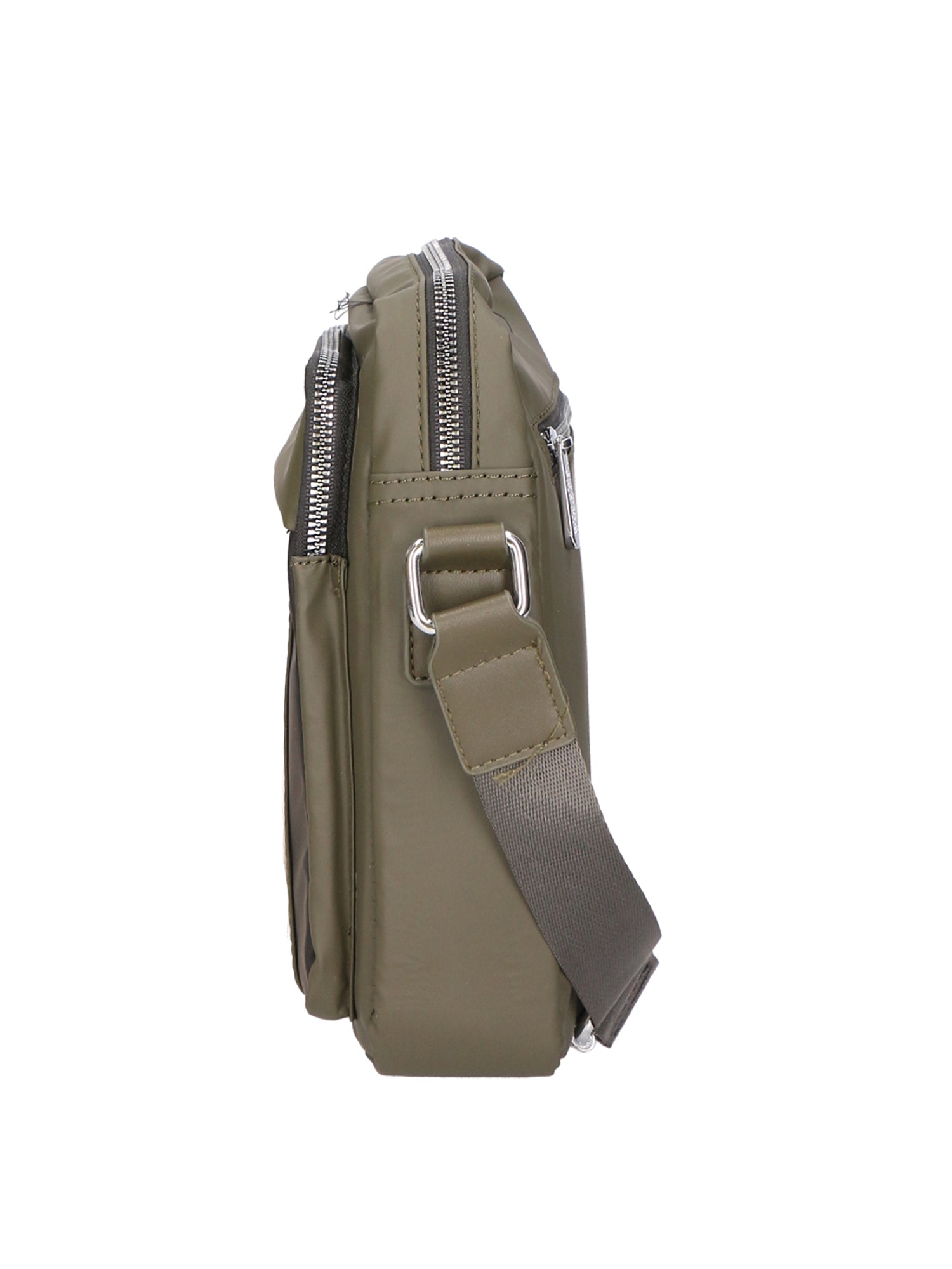 Borsa a tracolla uomo 100% pelle PU PCL3016-GREEN+BLACK Northampton Polo Club