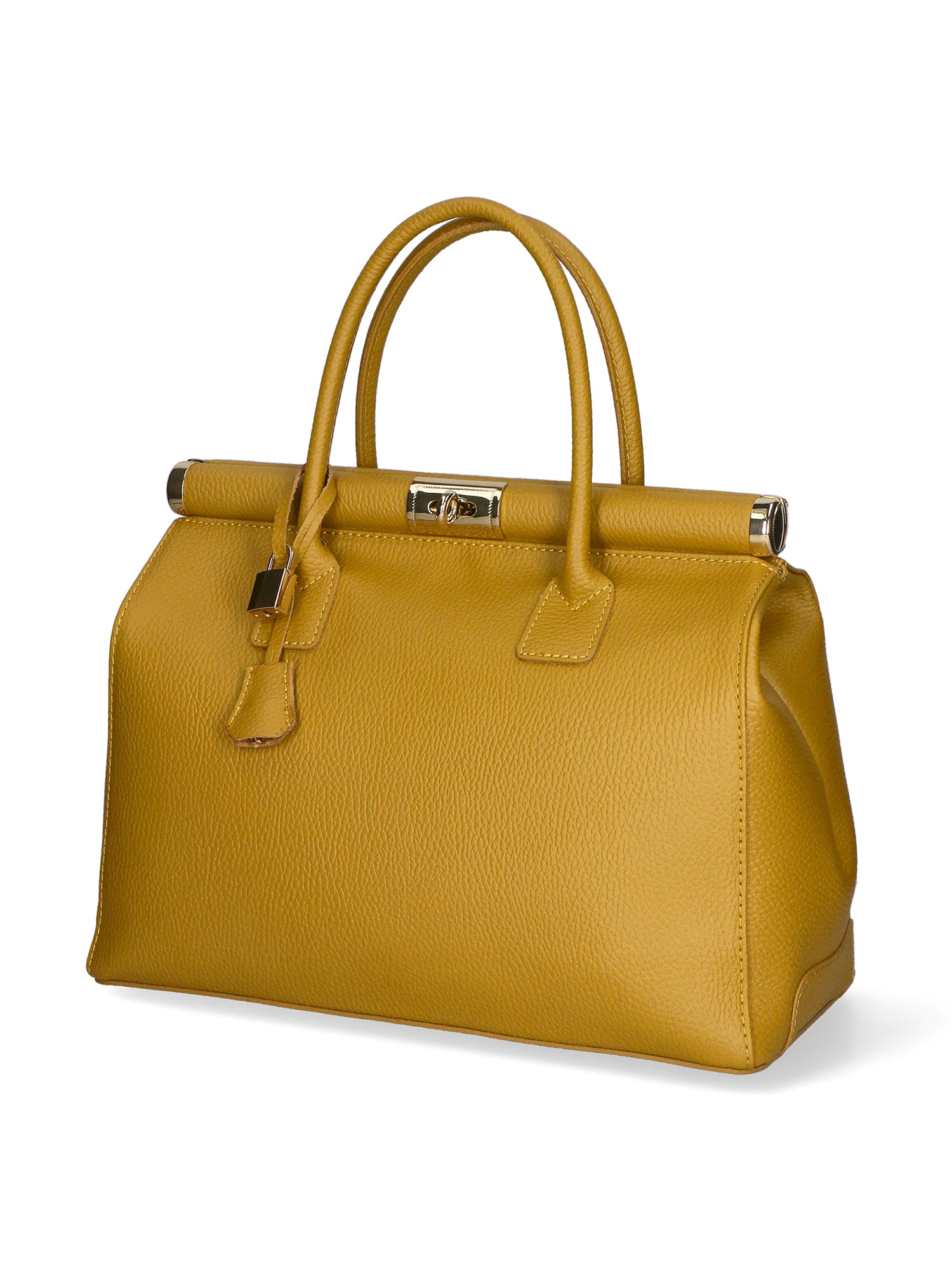 Aleria Borsa a mano da donna Vera pelle 8005-D36 SENAPE Gave Lux