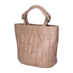 Olimpia Borsa a mano da donna 100% pelle SILVIA 34-TAUPE Gave Lux