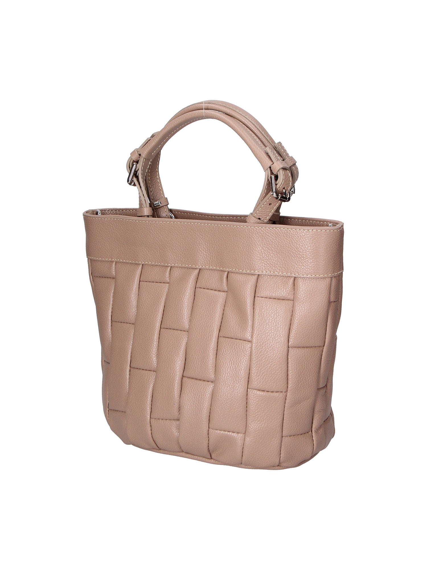 Olimpia Borsa a mano da donna 100% pelle SILVIA 34-TAUPE Gave Lux