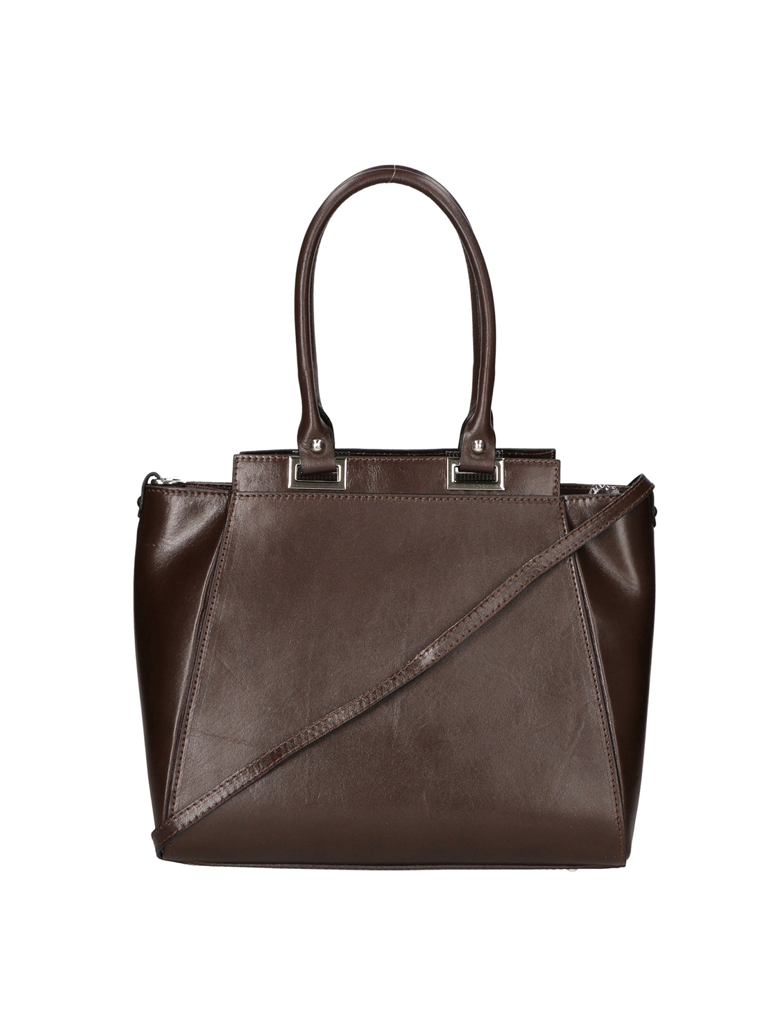Fatima Borsa a mano da donna 100% pelle 9060-TMORO DARK BROWN Gave Lux