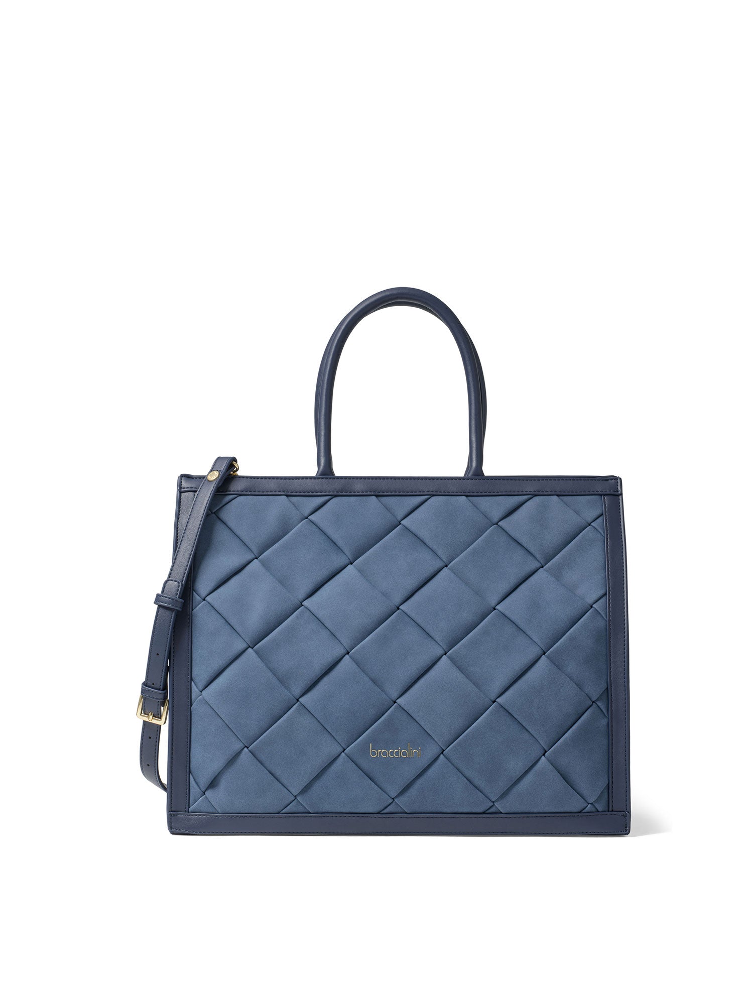 Lucerna Borsa a mano da donna 100% poliuretano B17075-BLU Braccialini