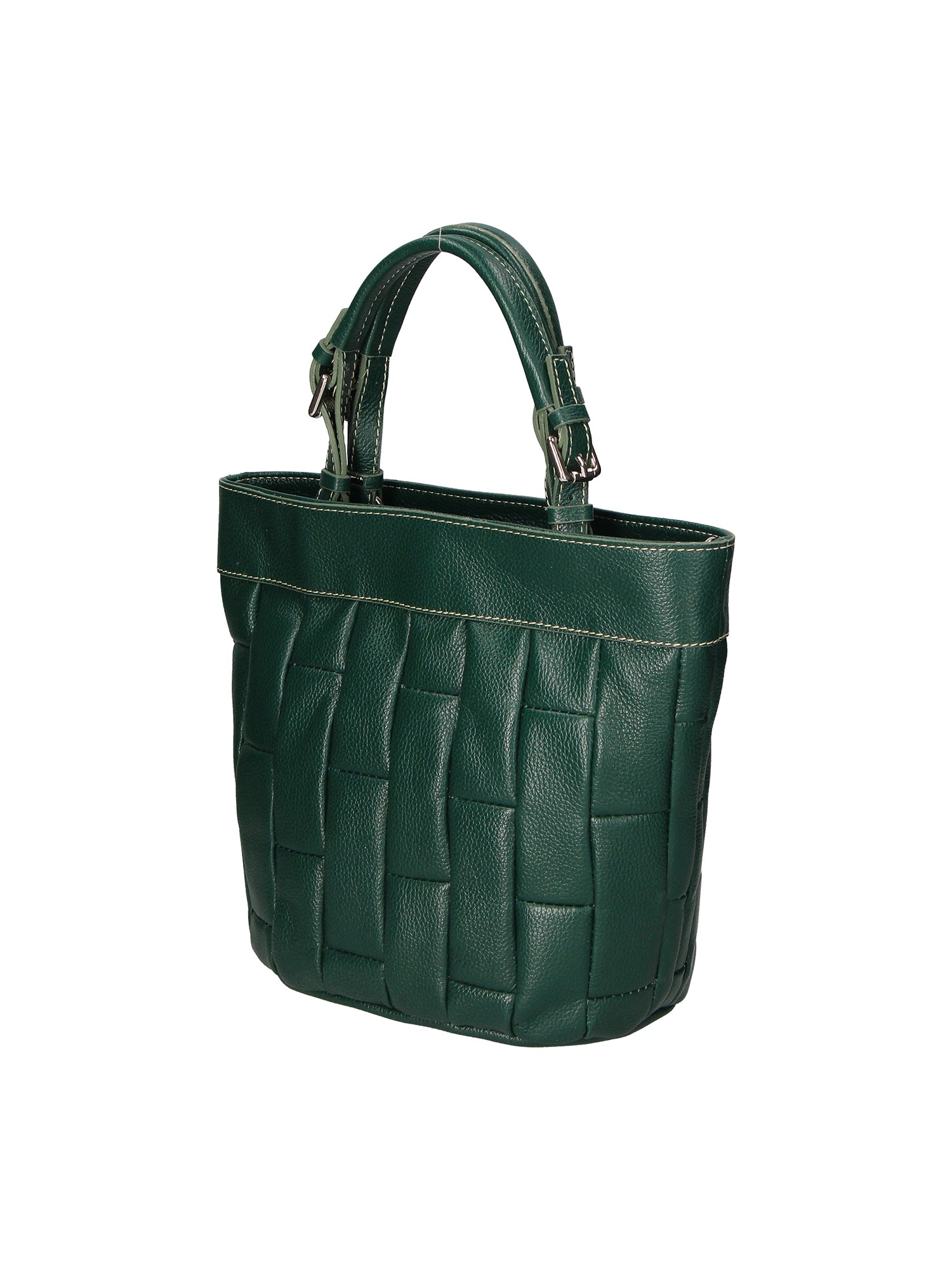 Olimpia Borsa a mano da donna 100% pelle SILVIA 34-VERDE Gave Lux