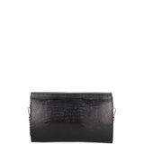 Borsa a tracolla da donna Vera pelle 00734-LU28 NERO Viola Castellani