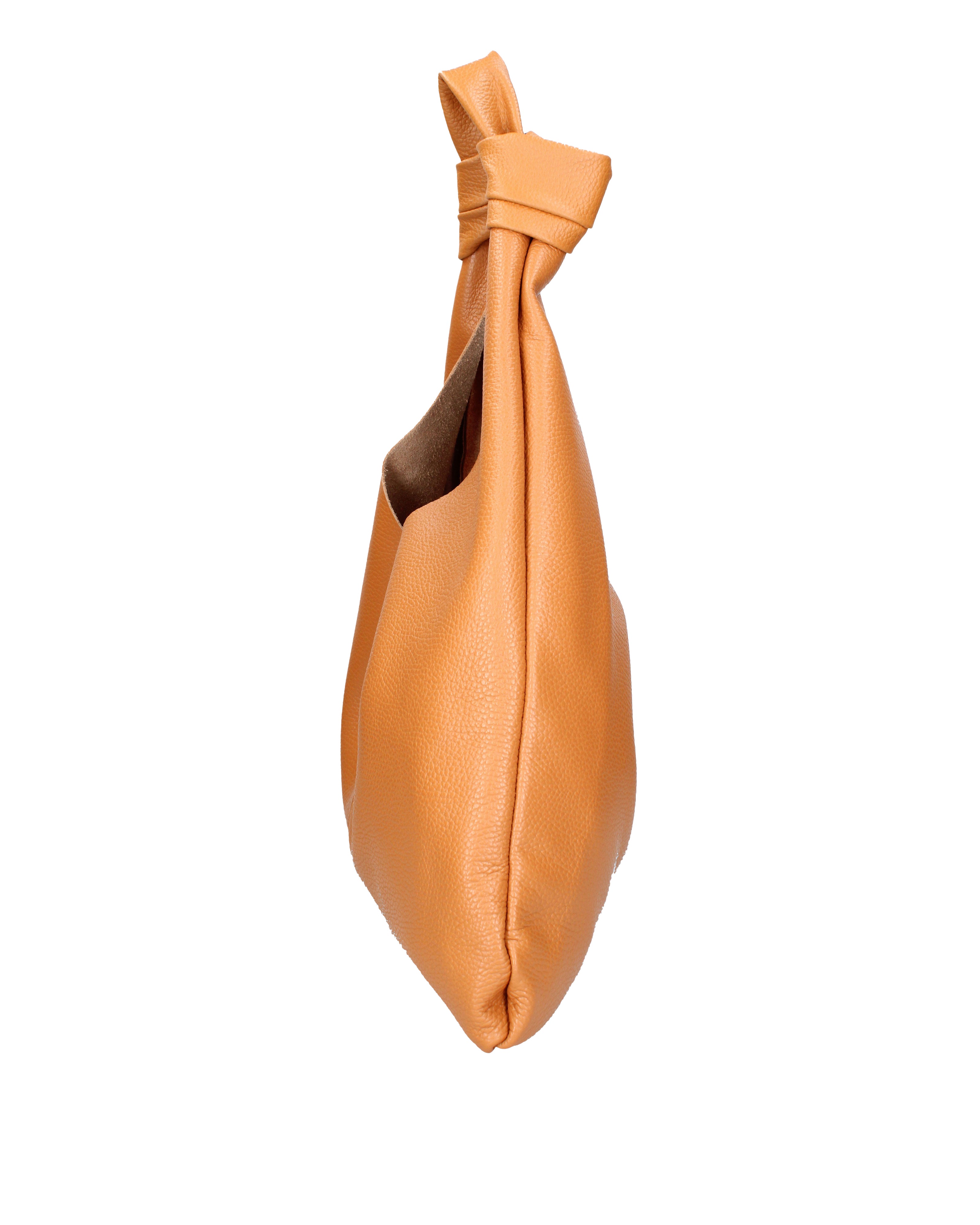 Borsa a spalla da donna 100% vera pelle 07156-D44 CUOIO Viola Castellani