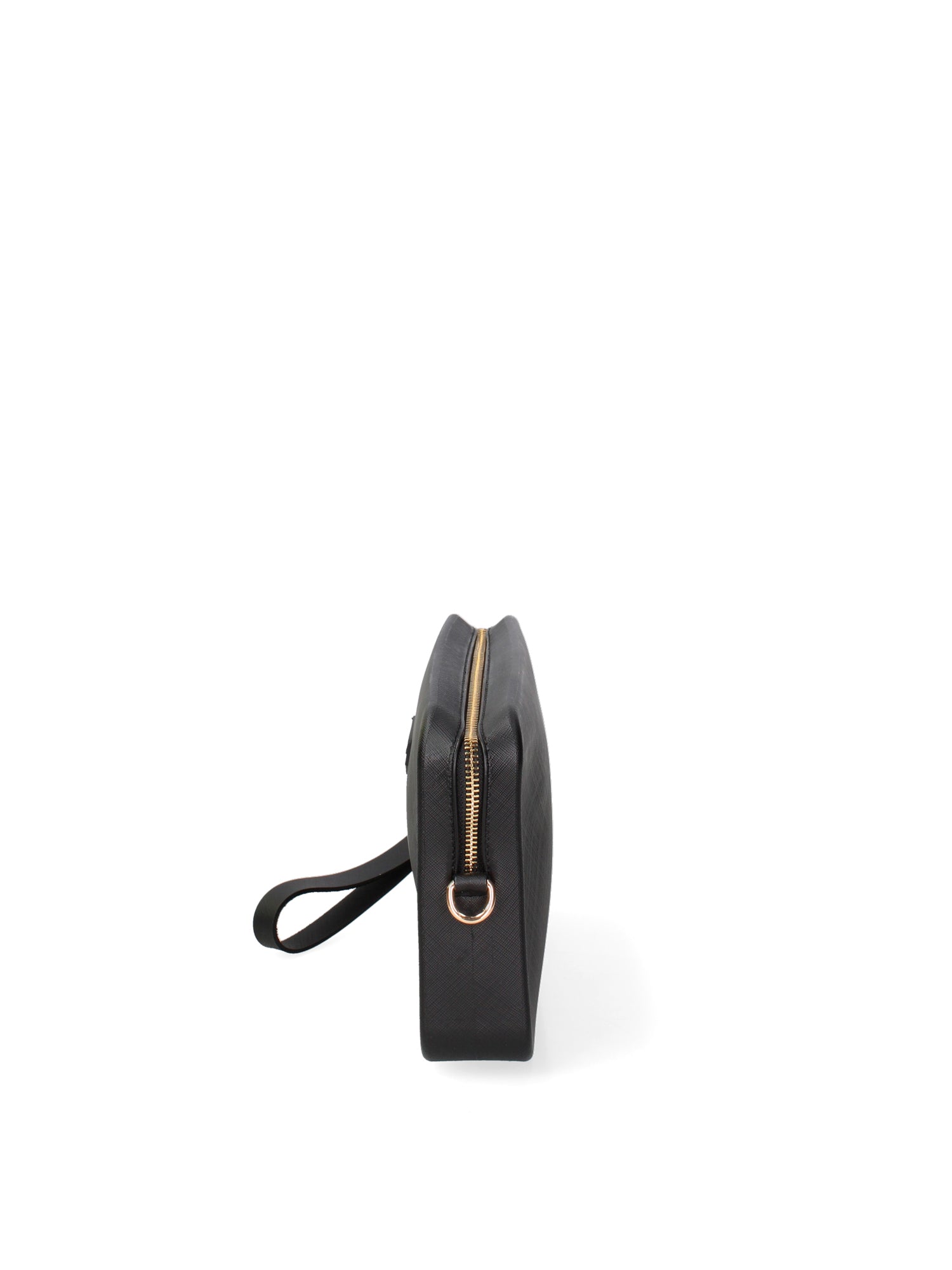 Borsa a tracolla da donna 100% Pvc FLAT-FLOWE-BLACK - LIGHT GOLD Marc Ellis