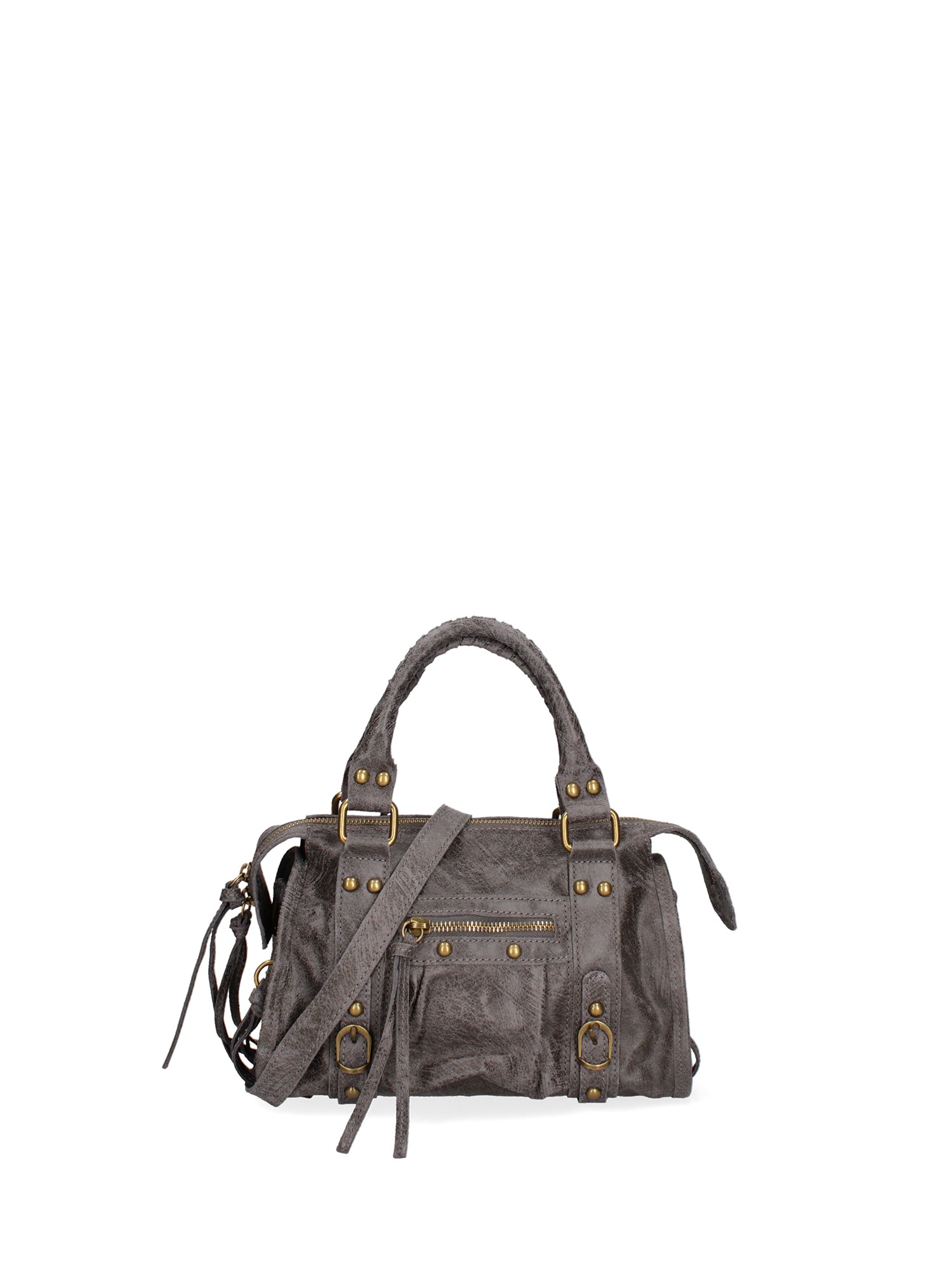 Erisia Borsa a spalla da donna Vera pelle 06091-042 GRIGIO SCURO Gave Lux