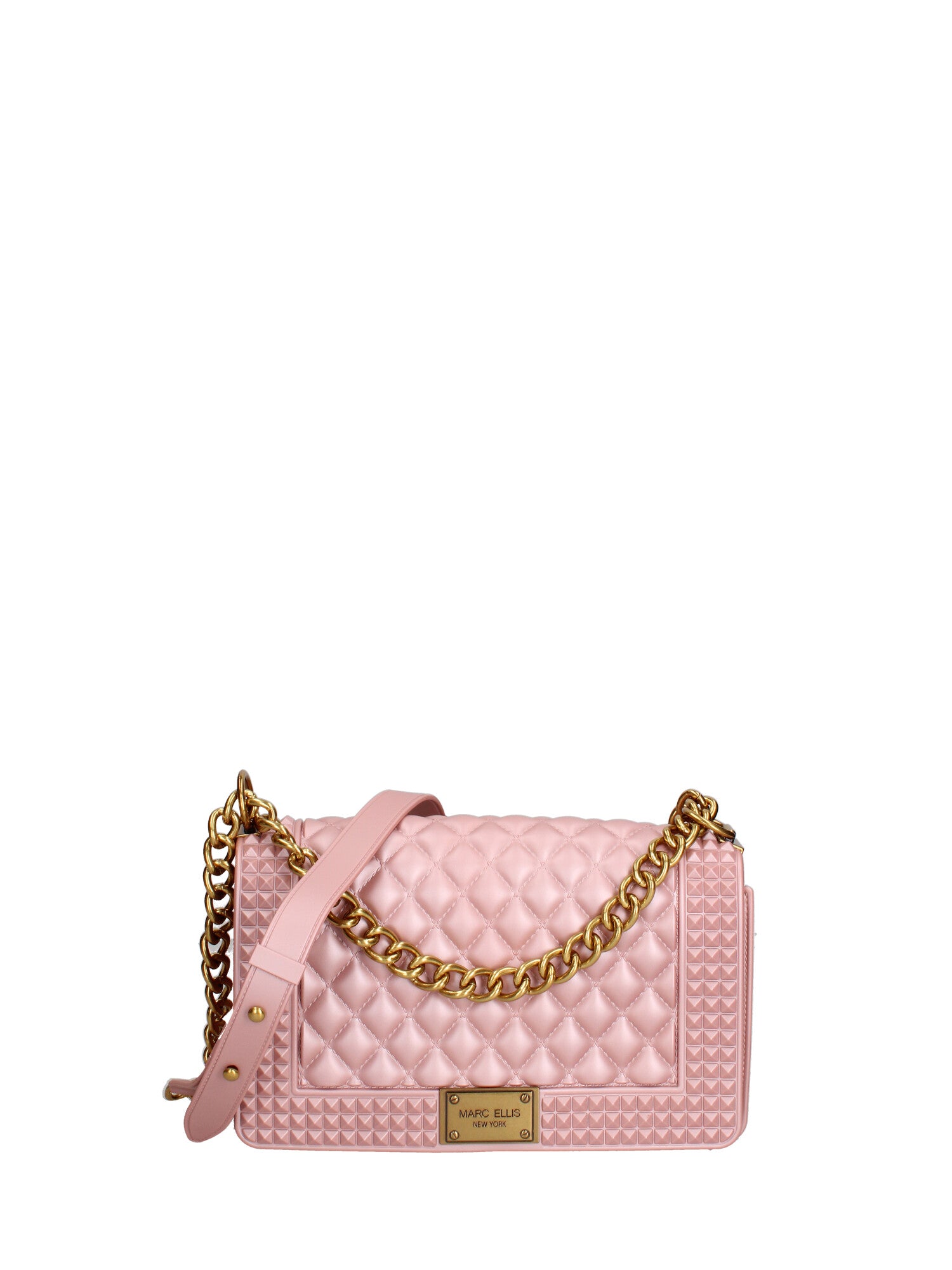 Borsa a mano donna 100% gomma FLAT PENKA M-OLD ROSE-LIGHT OTTONE Marc Ellis