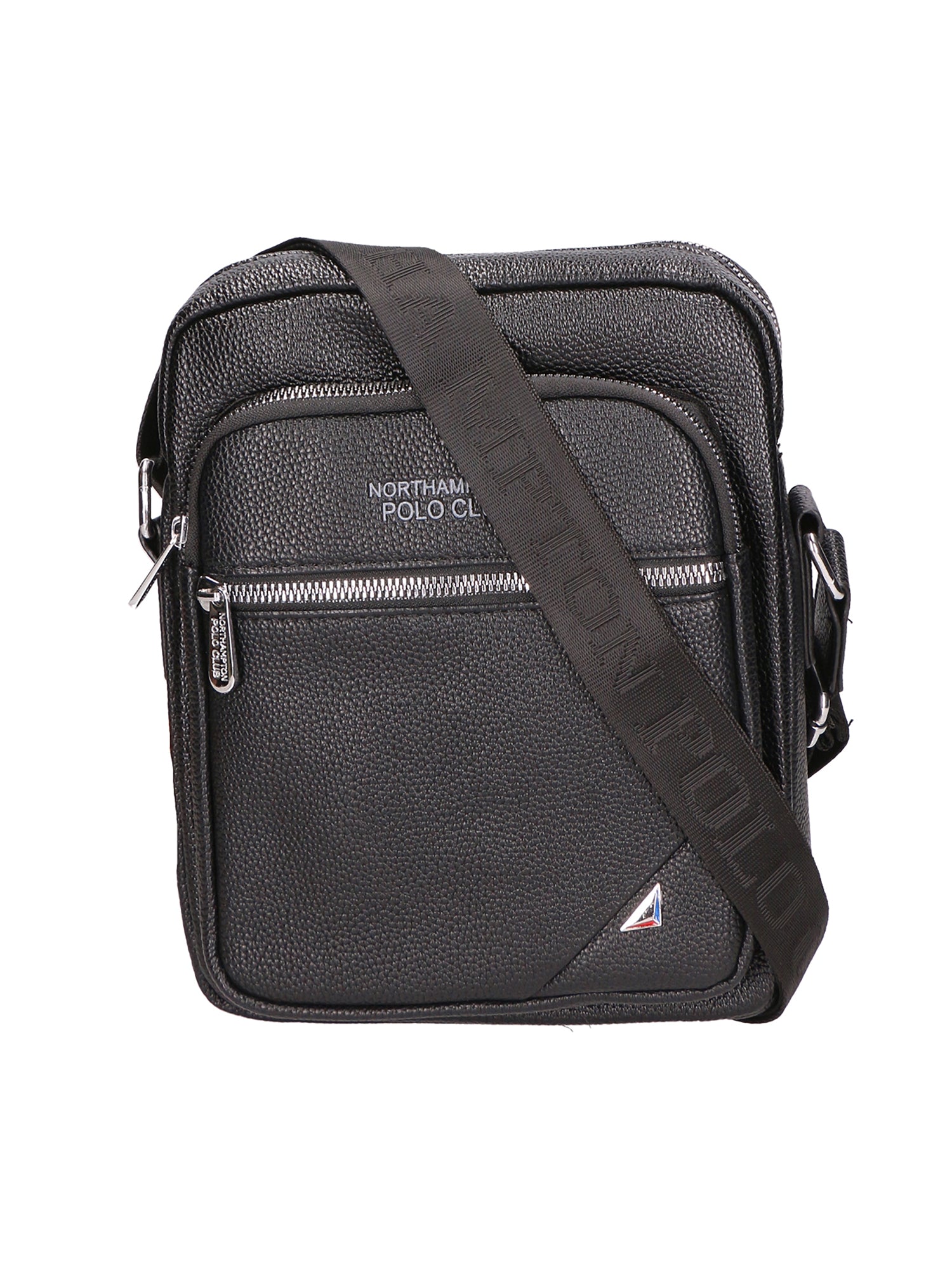 Borsa a tracolla uomo Pelle PU vegana PCL3025-BLACK Northampton Polo Club