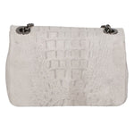 Camilla Borsa a tracolla da donna Pelle scamosciata croco 10029-GRIGIO Gave Lux
