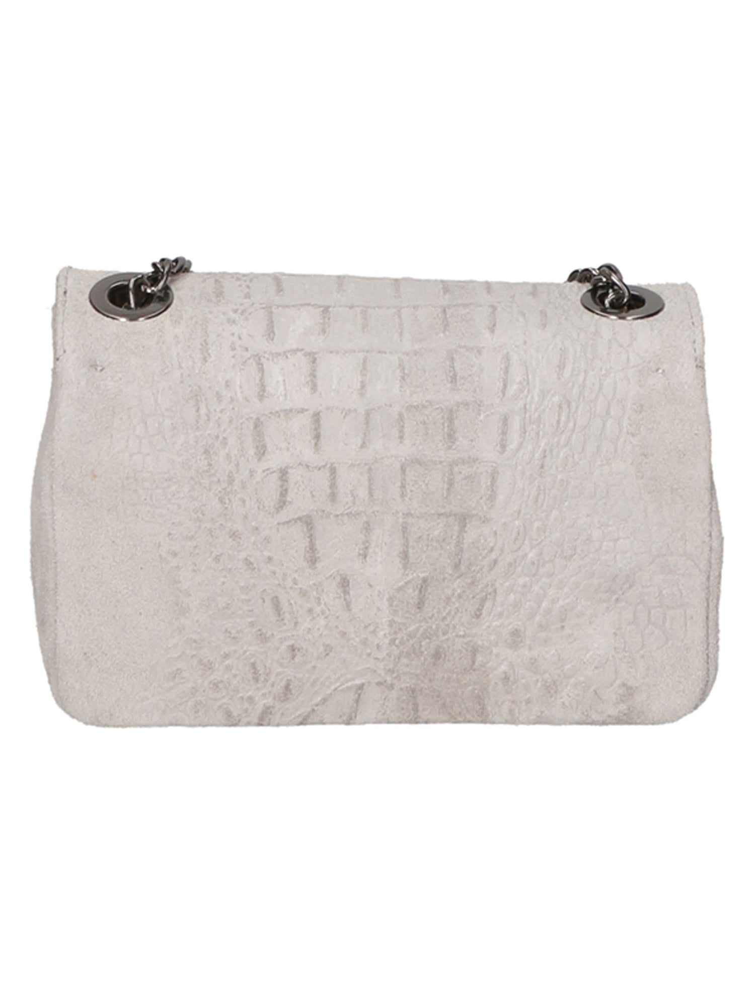 Camilla Borsa a tracolla da donna Pelle scamosciata croco 10029-GRIGIO Gave Lux