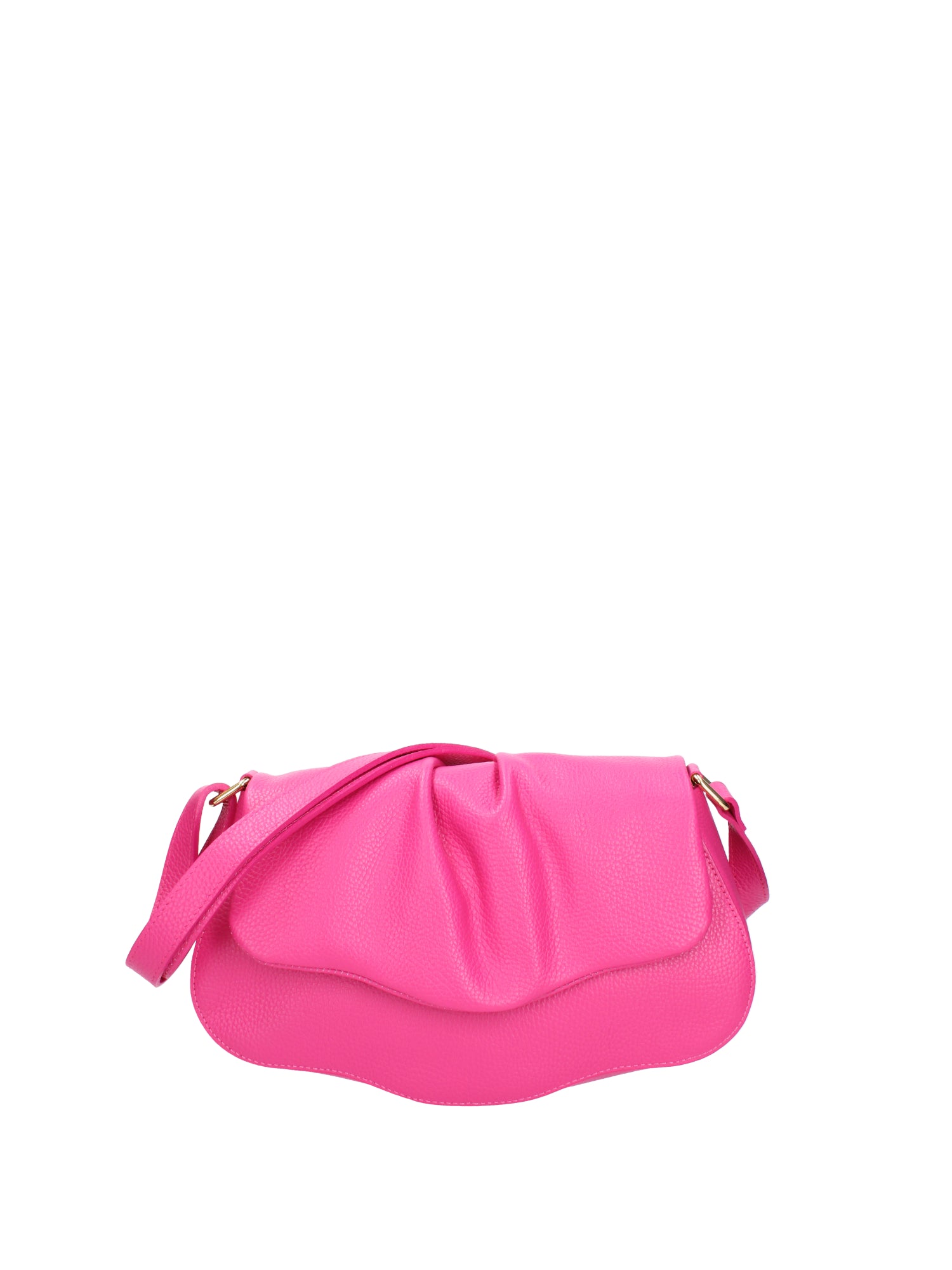Borsa a spalla da donna Vera pelle 07152-D02 FUXIA Viola Castellani