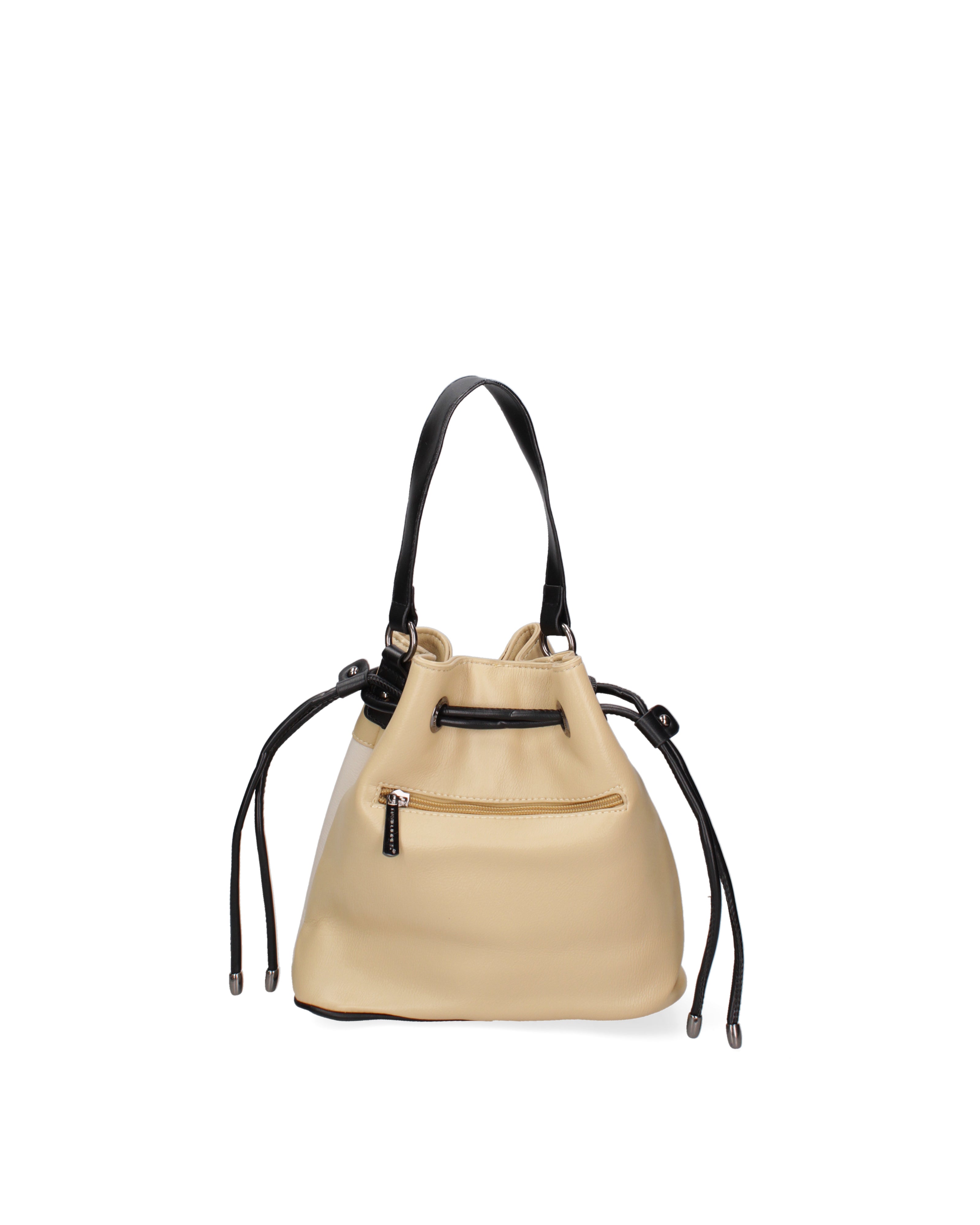 Borsa a secchiello da donna Ecopelle F6714-3-BEIGE - YELLOW David Jones