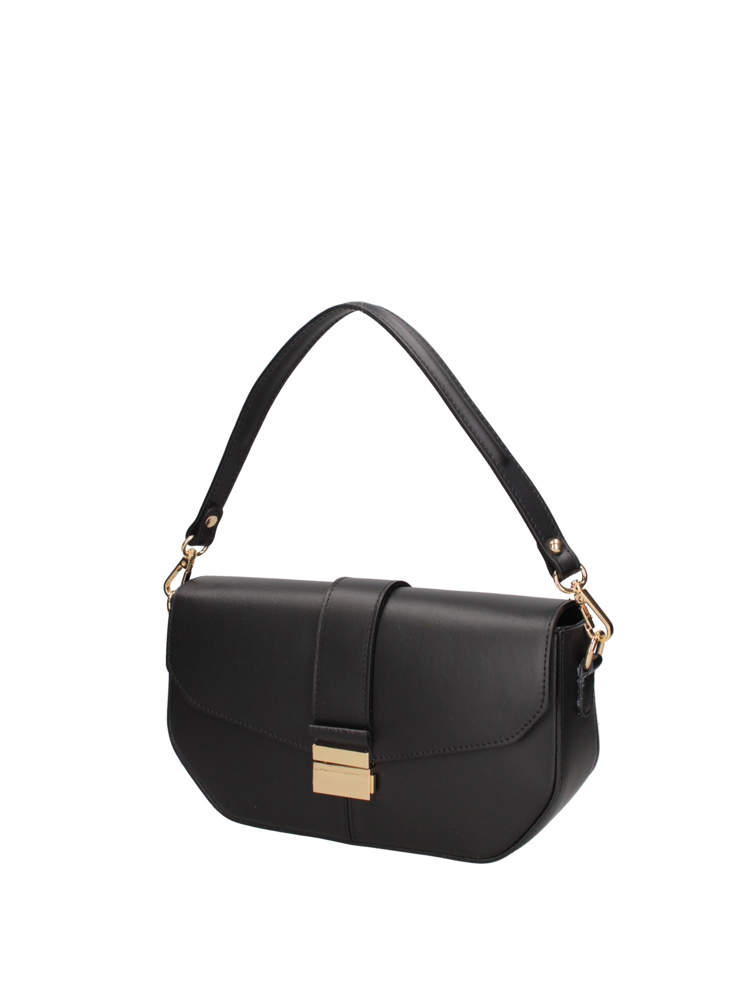 Borsa a spalla da donna Vera pelle 07229-NERO Roberta Rossi