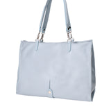 Borsa a mano da donna 100% vera pelle 07138-D92 CELESTE Roberta Rossi