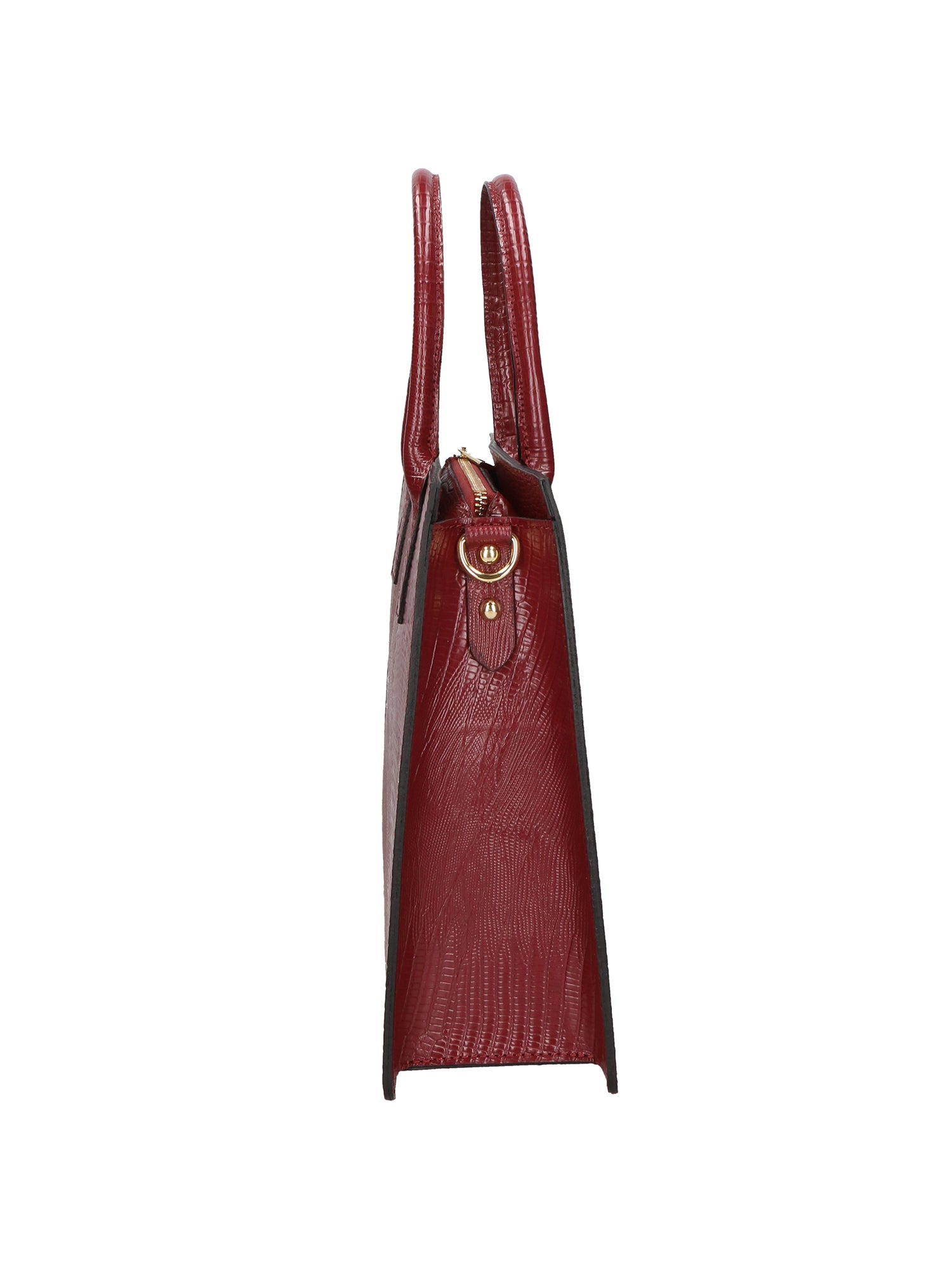 Giulia Borsa a mano da donna Vera pelle effetto cocco 468W-LU10 ROSSO SCURO Viola Castellani