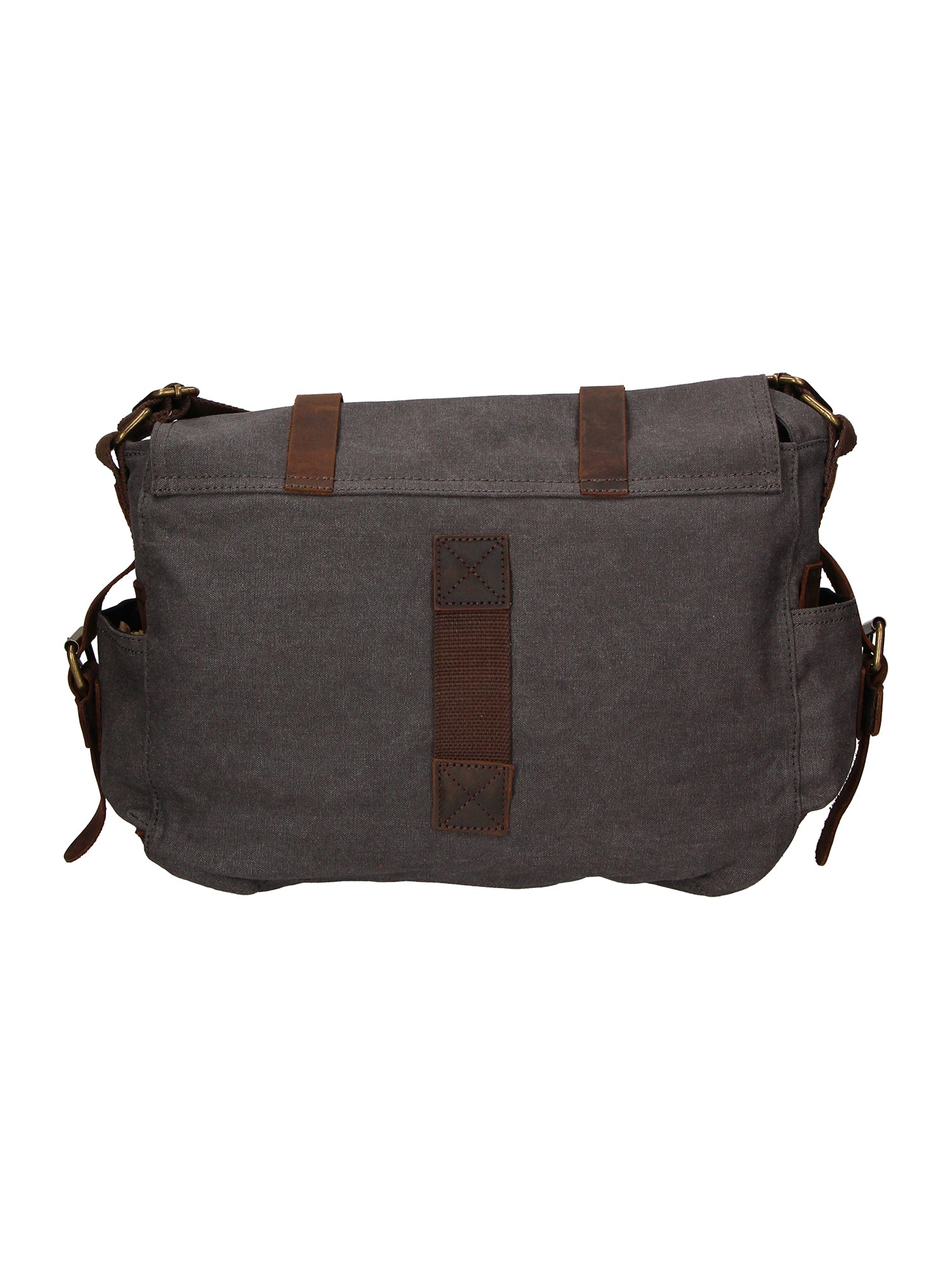 Melania Borsa a spalla unisex Canvas e vera pelle ZG3016-NERO BLACK Gave Lux