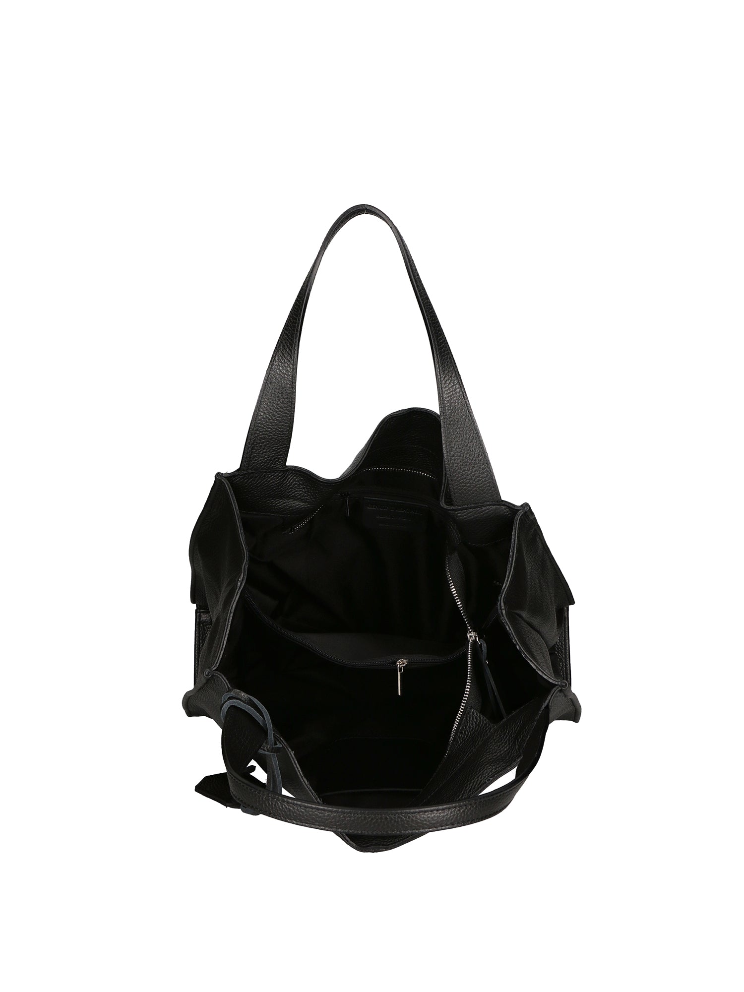 Aelia Borsa a spalla da donna Vera pelle 3312-D28 NERO BLACK Gave Lux