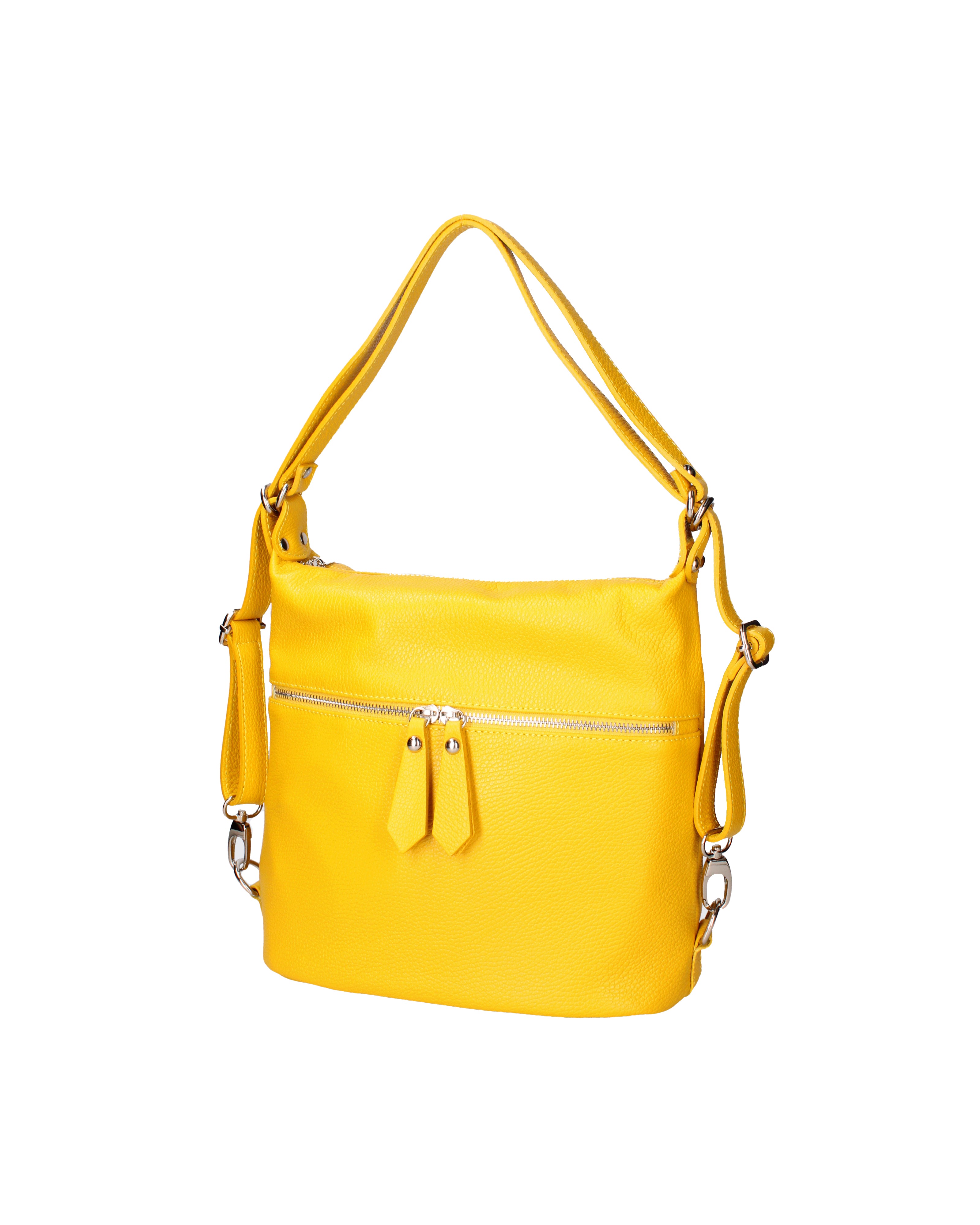 Bianca Borsa a spalla da donna Vera pelle 07136-D04 GIALLO Viola Castellani