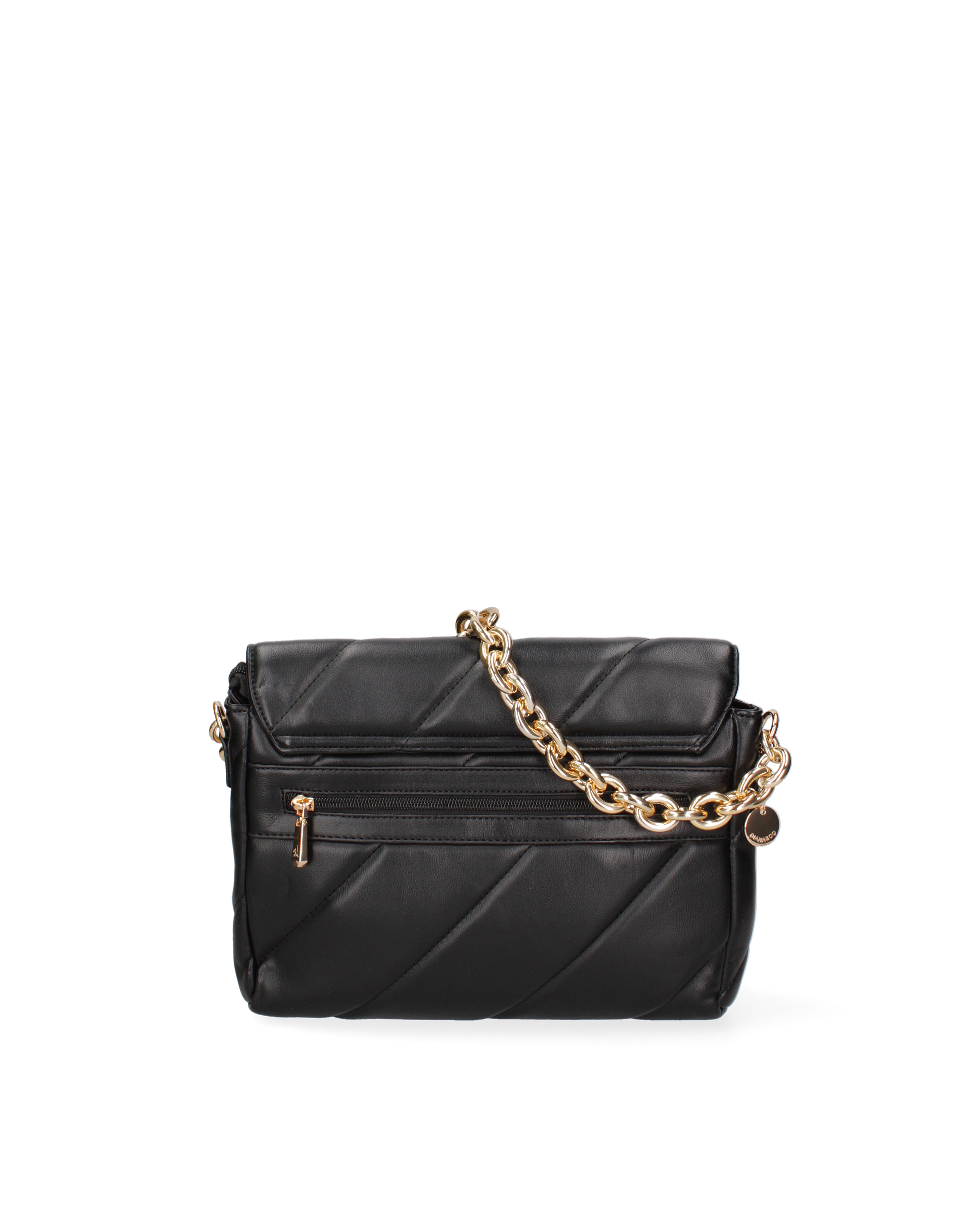 Borsa a spalla da donna Ecopelle DC3122-2-BLACK Diana&co