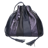 Nunzia Borsa a spalla da donna Vera pelle 576042-BLU DARK BLUE Gave Lux