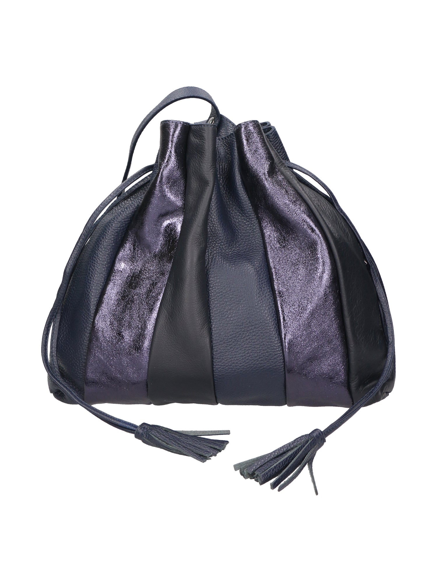 Nunzia Borsa a spalla da donna Vera pelle 576042-BLU DARK BLUE Gave Lux