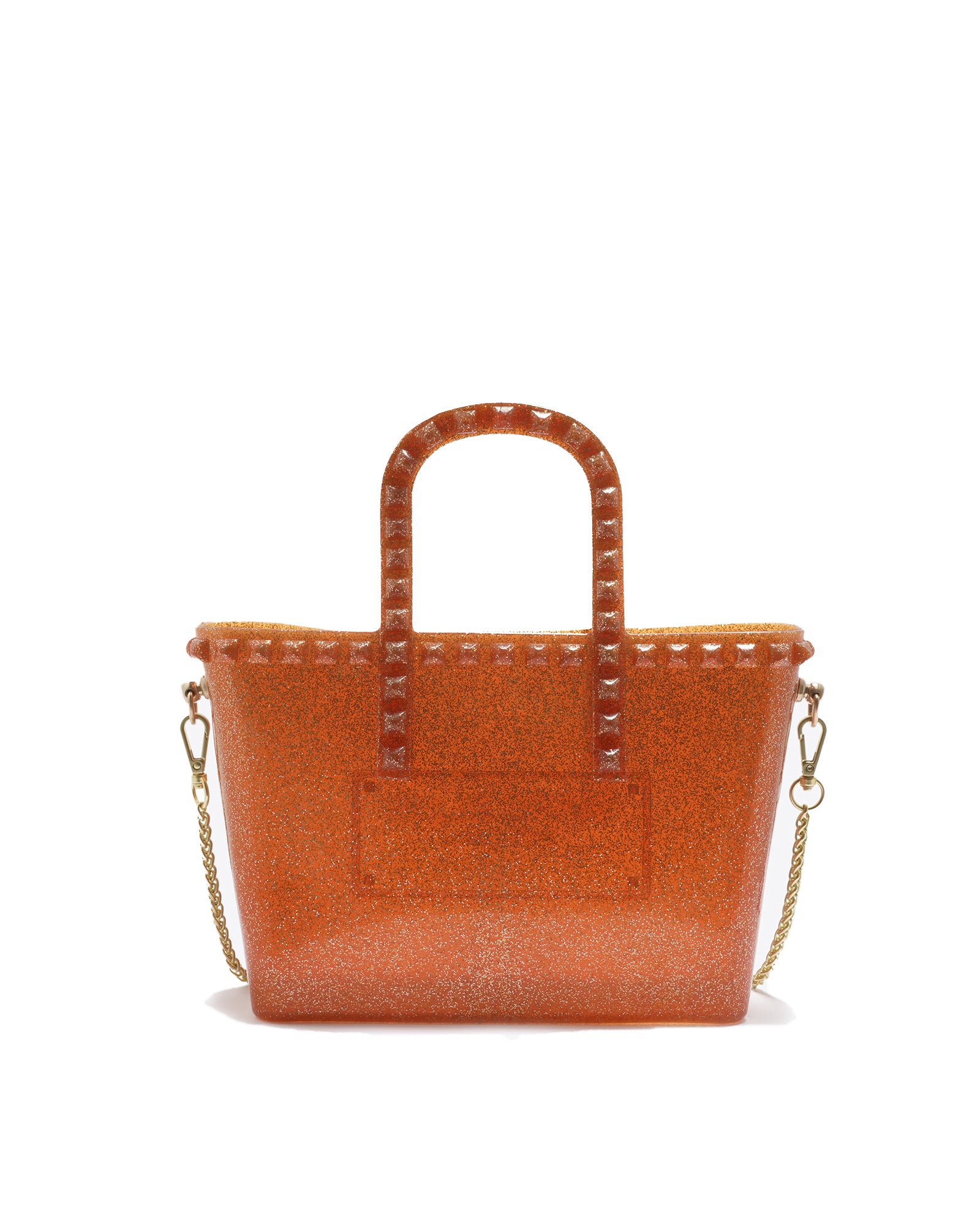 Borsa a mano da donna 100% Pvc FLAT GLAS S-CARAMELLO STRASS Marc Ellis