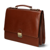 Ivo 7003-MARRONE Borsa da lavoro unisex in vera pelle Gave Lux