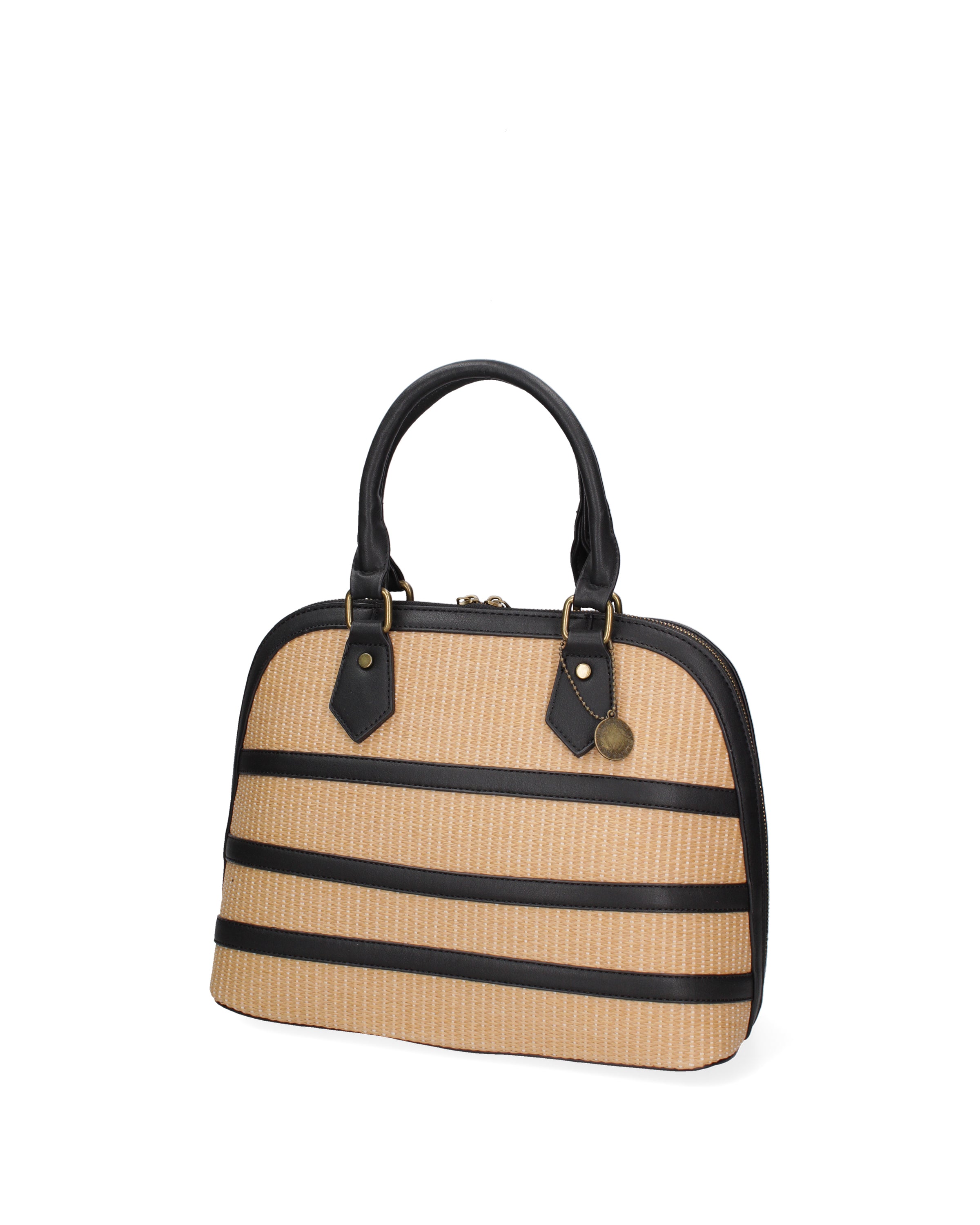 Borsa a mano da donna Ecopelle e poliestere DC1610-2-BLACK Diana&co