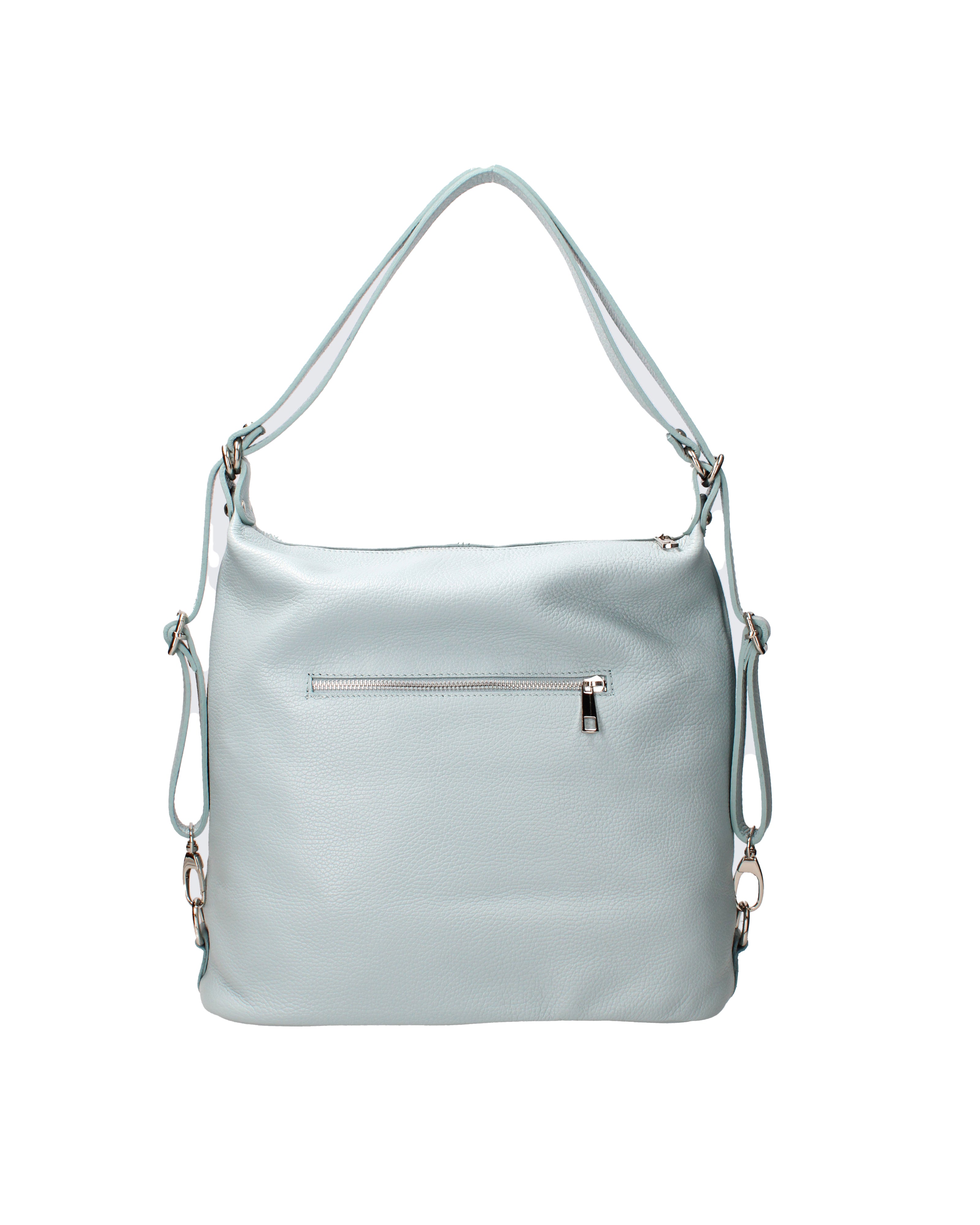 Vera pelle 07135-D92 CELESTE Borsa a spalla convertibile Anjelica Viola Castellani