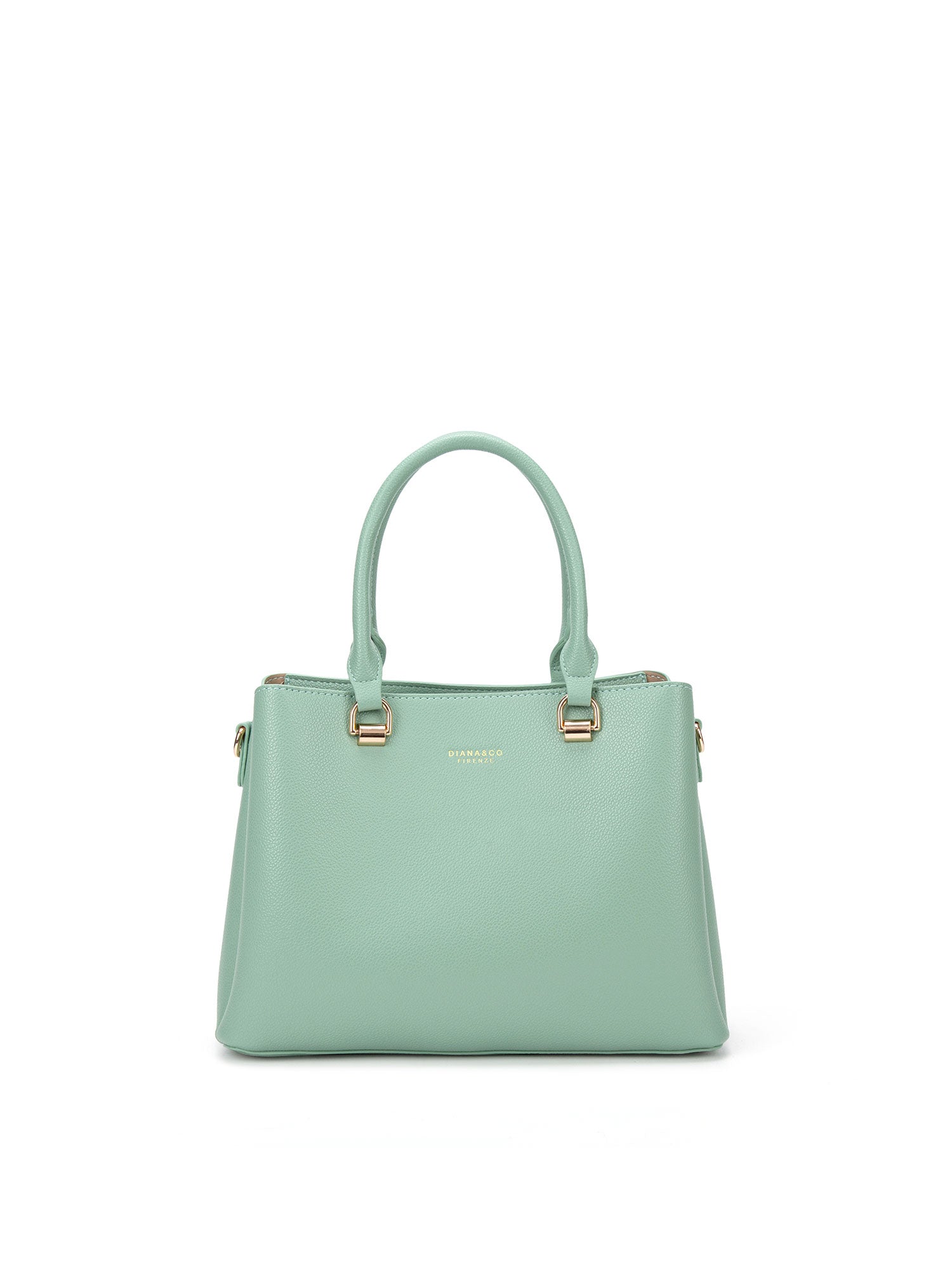 Borsa a mano da donna 100% pelle vegana PU 711-4PT-JADE GREEN Diana&co