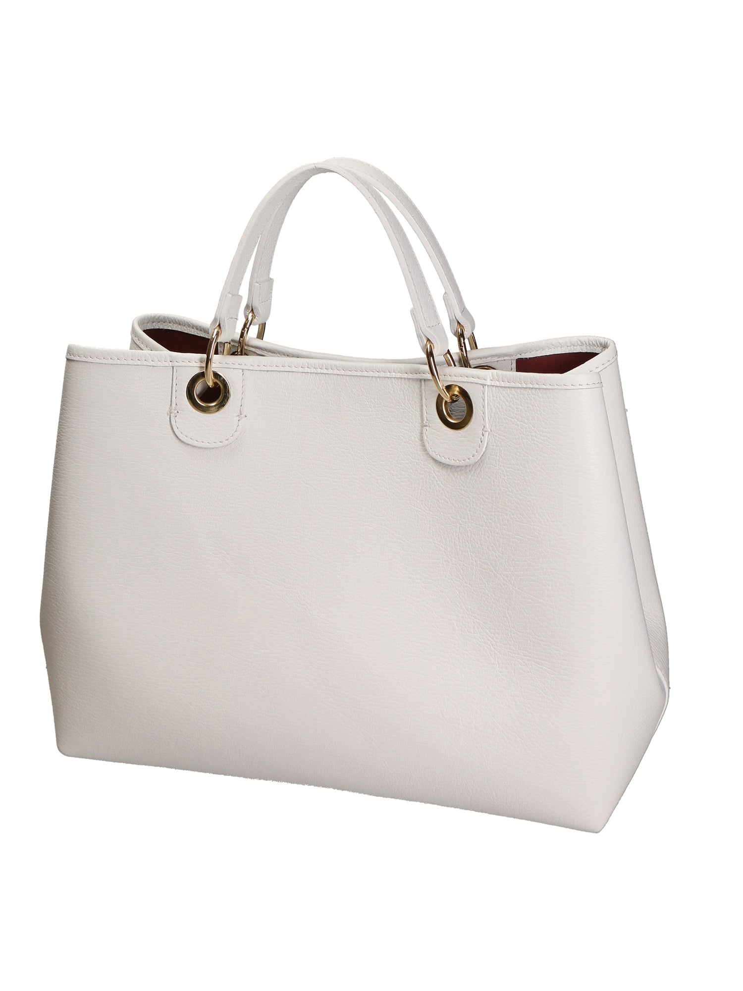 Azurite Borsa a mano da donna 100% pelle 06105-BIANCO WHITE Gave Lux