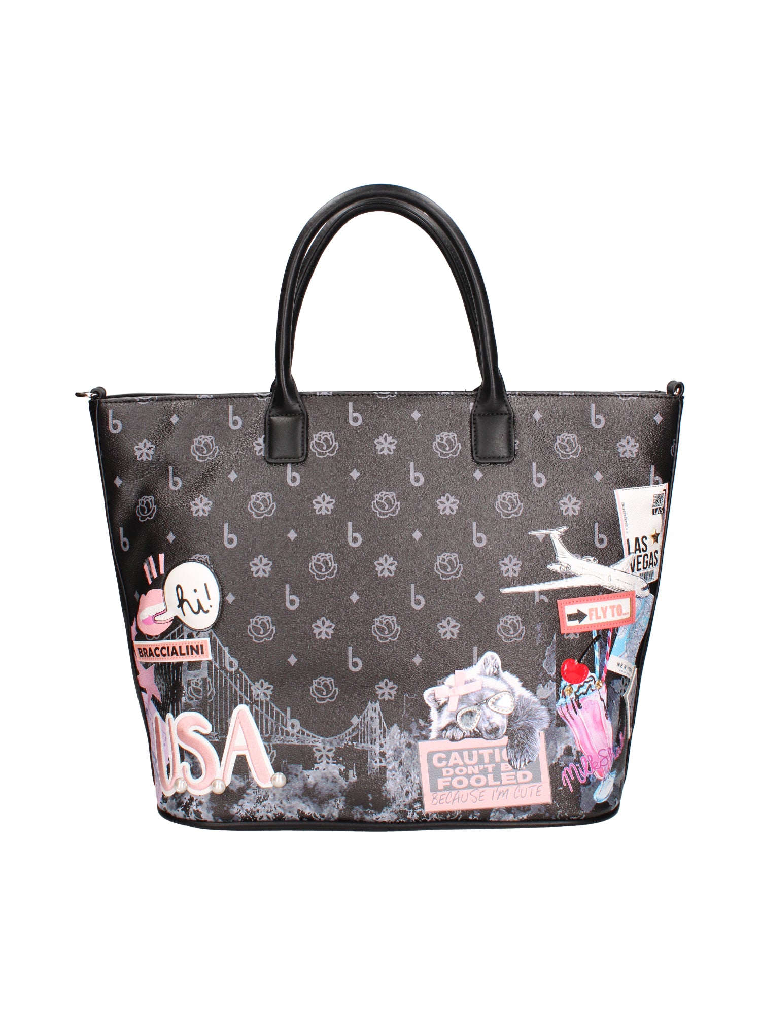 Carys Borsa a spalla da donna 100% poliuretano B16405-UNICO Braccialini