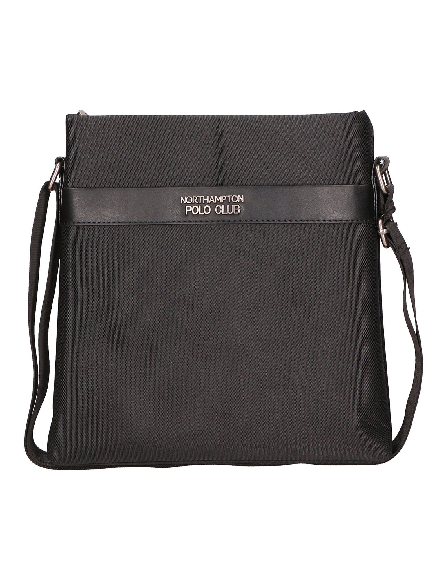 Borsa a tracolla uomo Pelle vegana + Tessuto PCL3068-BLACK Northampton Polo Club
