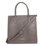 Giulia Borsa a mano da donna Vera pelle effetto cocco 468W-LU27 GRIGIO Viola Castellani