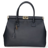 Aleria Borsa a mano da donna Vera pelle 8005-D24 BLU JEANS Gave Lux