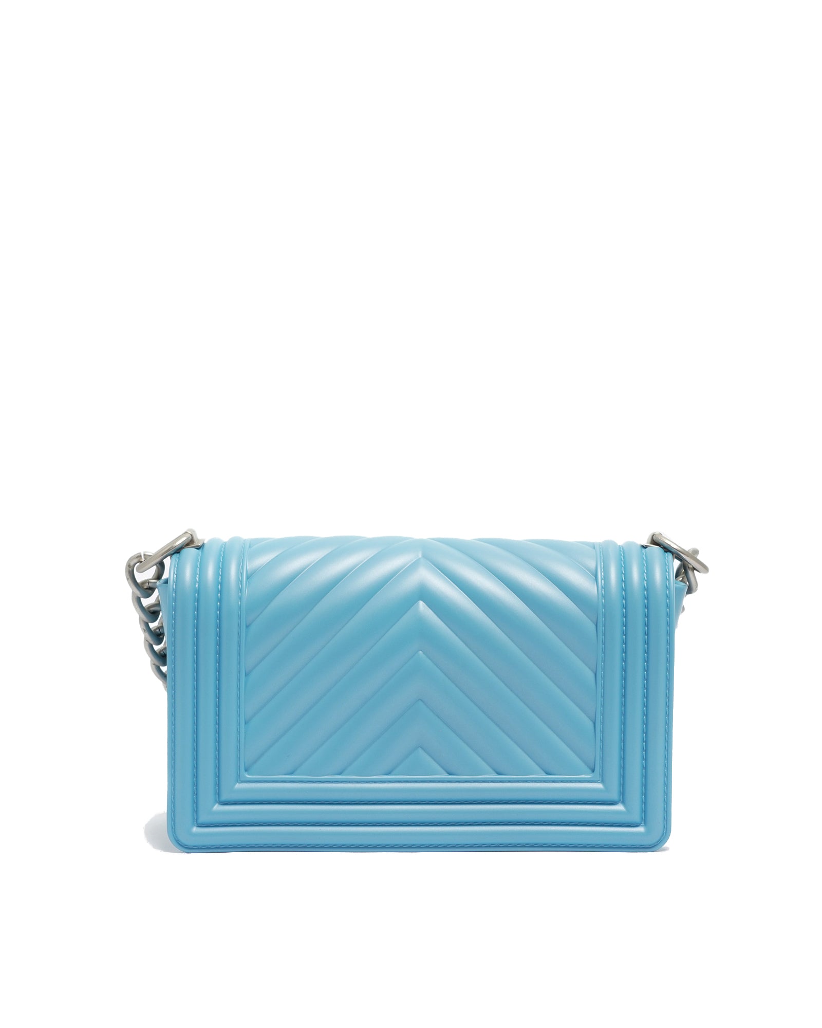 Borsa a mano da donna 100% Pvc FLAT S-NORSE BLUE + OFF SILVER Marc Ellis