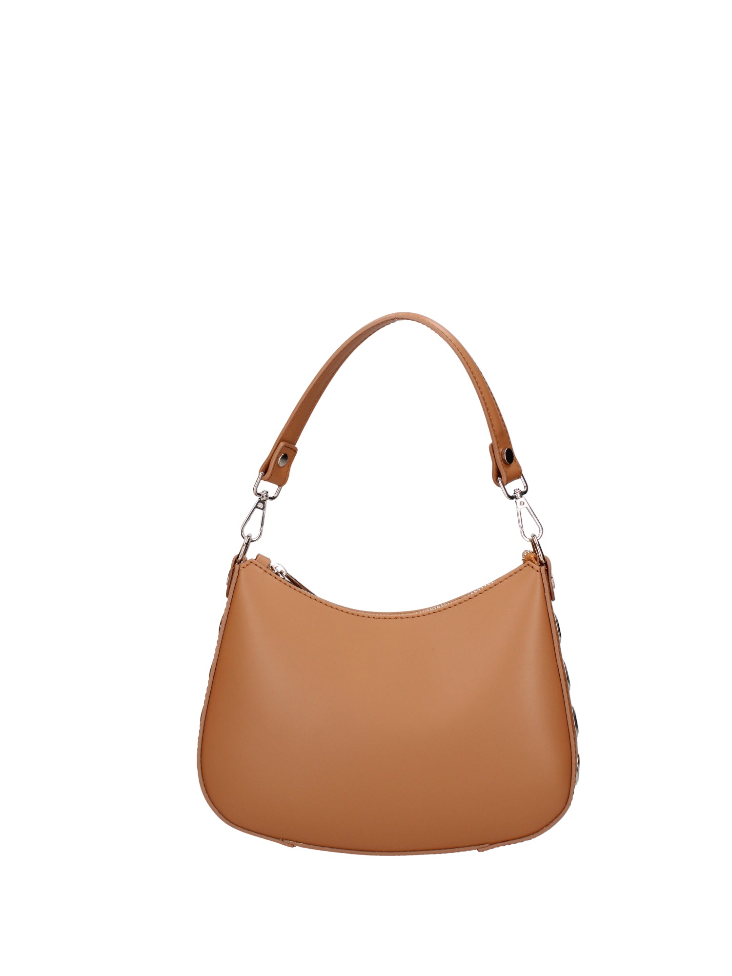 Borsa a spalla da donna 100% pelle ruga 07241-L125 CAMEL Roberta Rossi