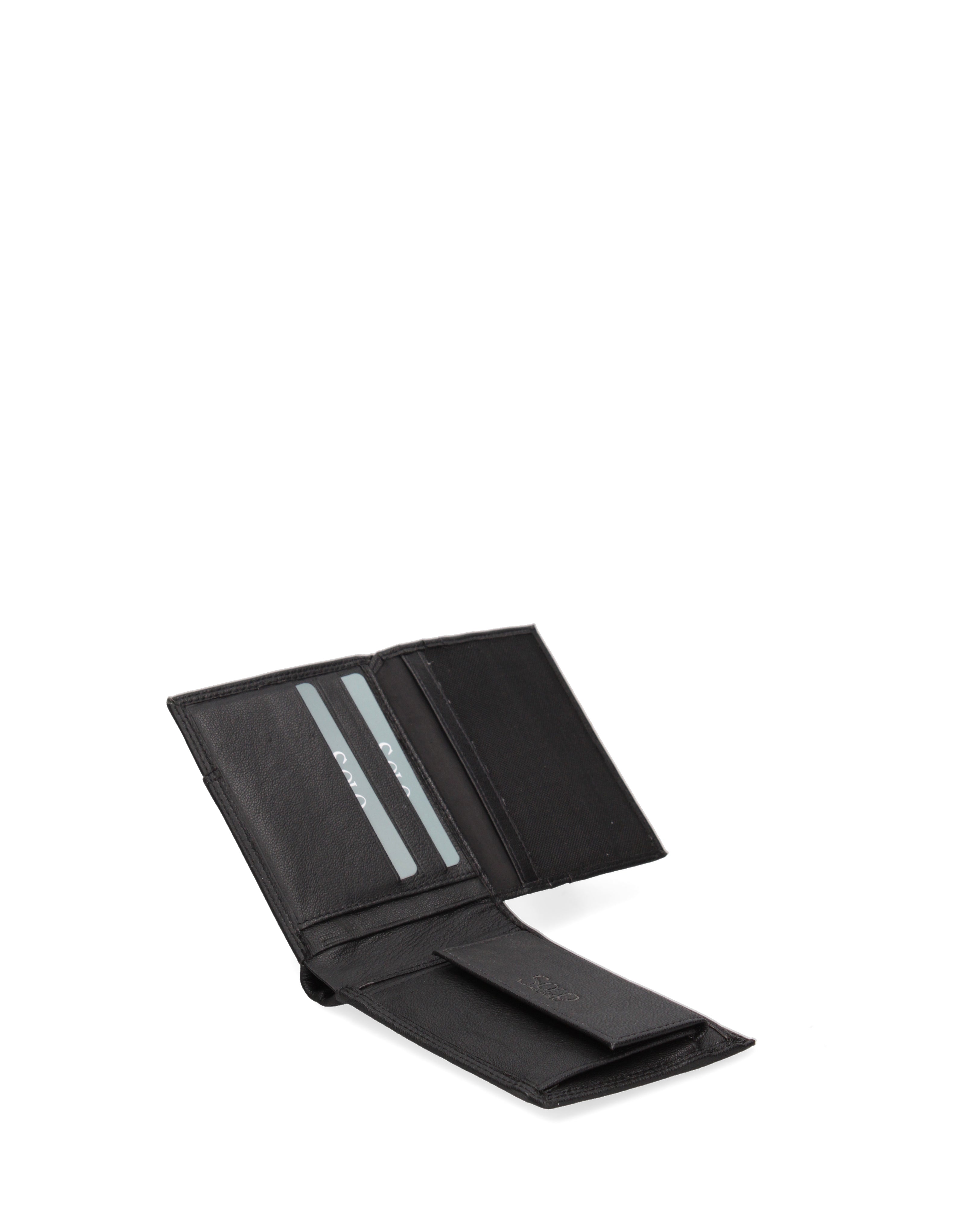 Portafoglio uomo in vera pelle Casual K35355P029-NERO Solo Soprani